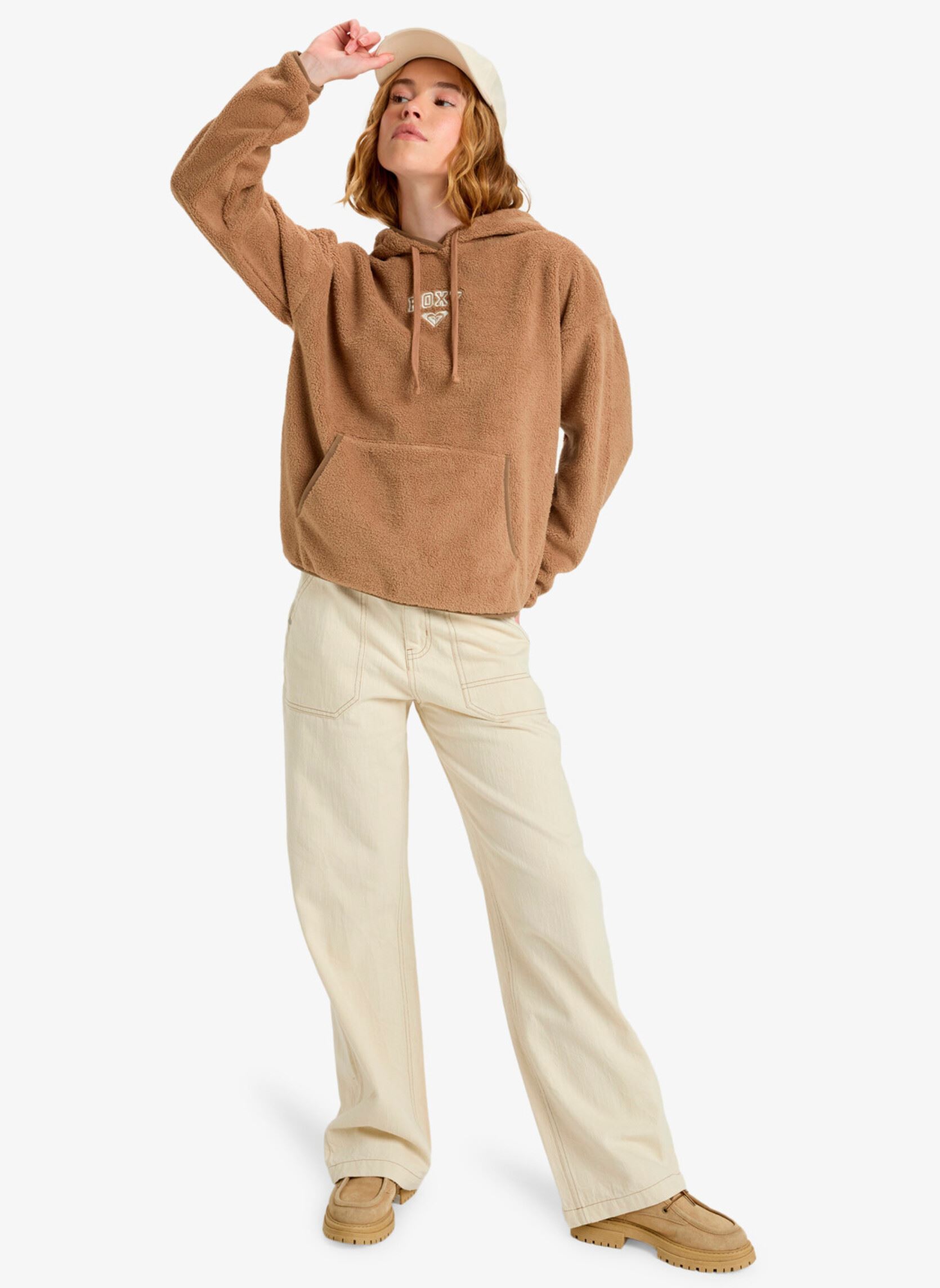 Fleece truien Cool Calling dames bruin Roxy Fleece truien Cool Calling dames bruin WOODSMOKE