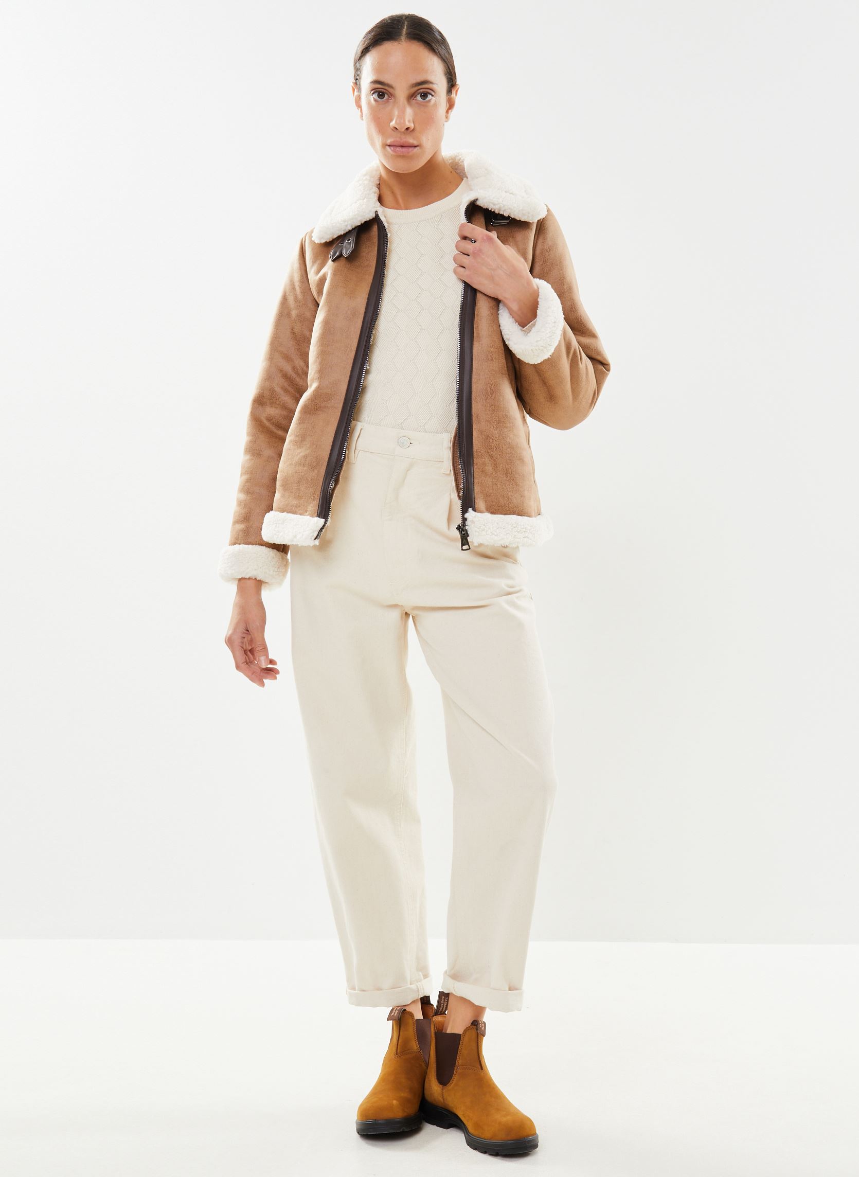 Mäntel BYASANNE JACKET - damen braun B-Young Mäntel BYASANNE JACKET - damen braun Toasted Coconut