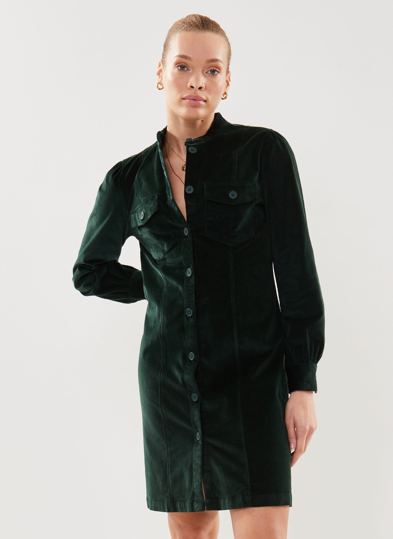 Robes Chemise BYEBELINE DRESS 2 - femme vert B-Young Robes Chemise BYEBELINE DRESS 2 - femme vert Scarab