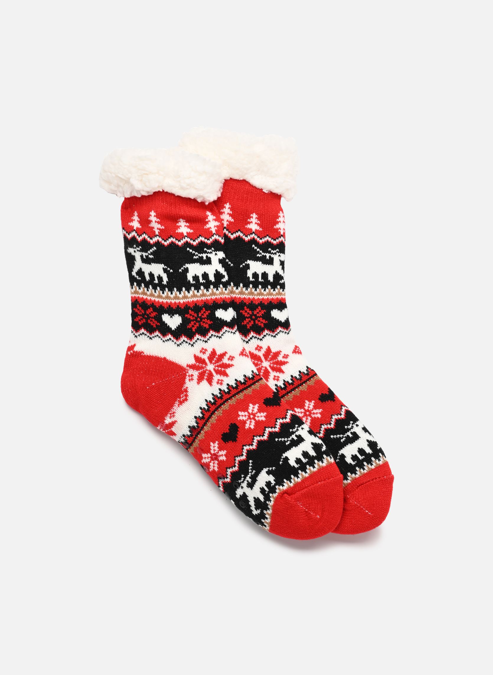 Chaussettes anti-dérapantes Chaussons Chaussettes Cerf Femme femme rouge Sarenza Wear Chaussettes anti-dérapantes Chaussons Chaussettes Cerf Femme femme rouge ROUGE