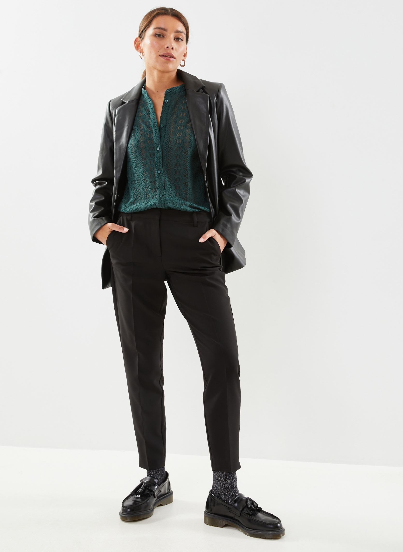 Pantalones rectos Ihlexi Pa3 mujer negro Ichi Pantalones rectos Ihlexi Pa3 mujer negro Black