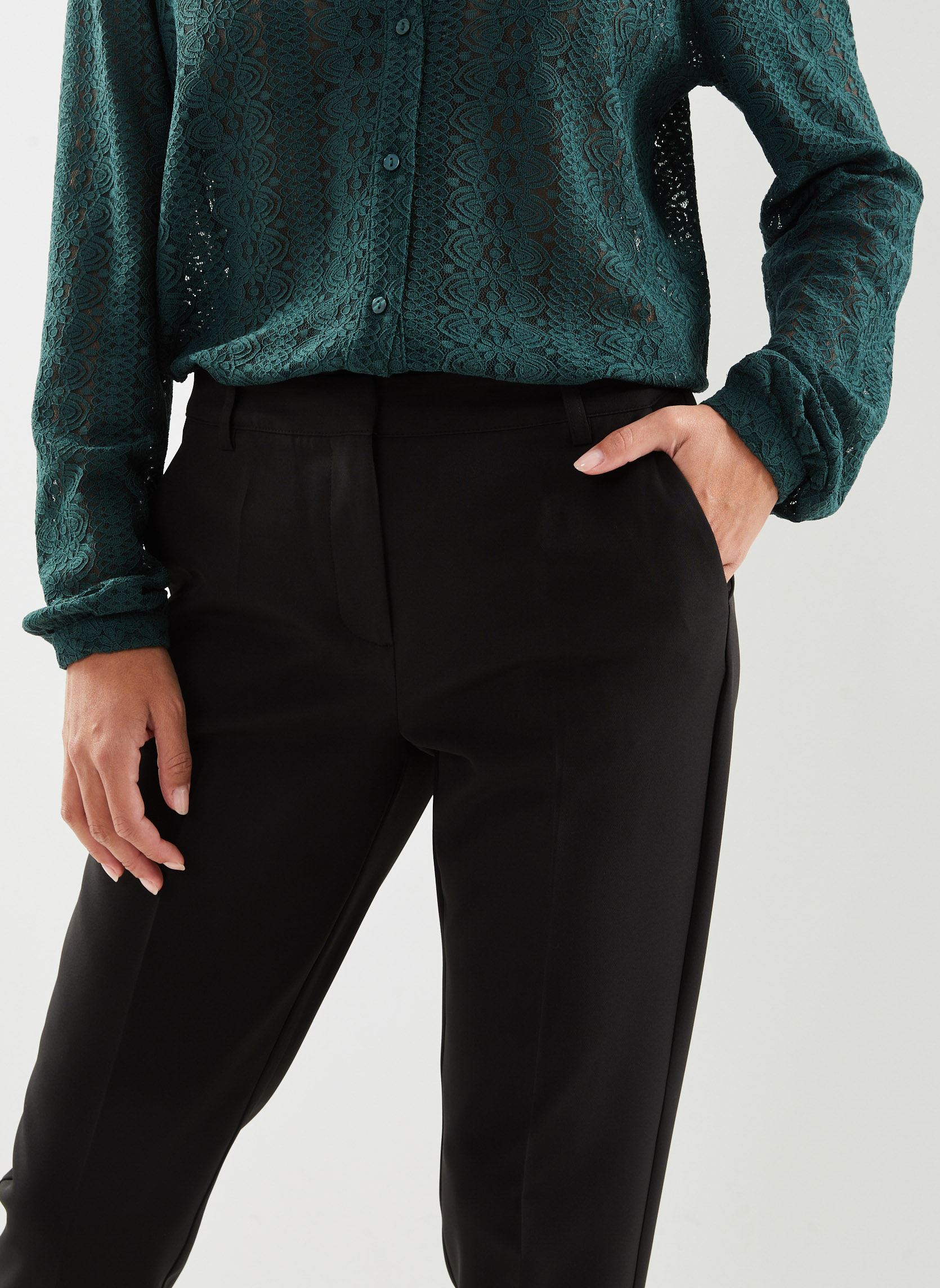 Pantalones rectos Ihlexi Pa3 mujer negro Ichi Pantalones rectos Ihlexi Pa3 mujer negro Black