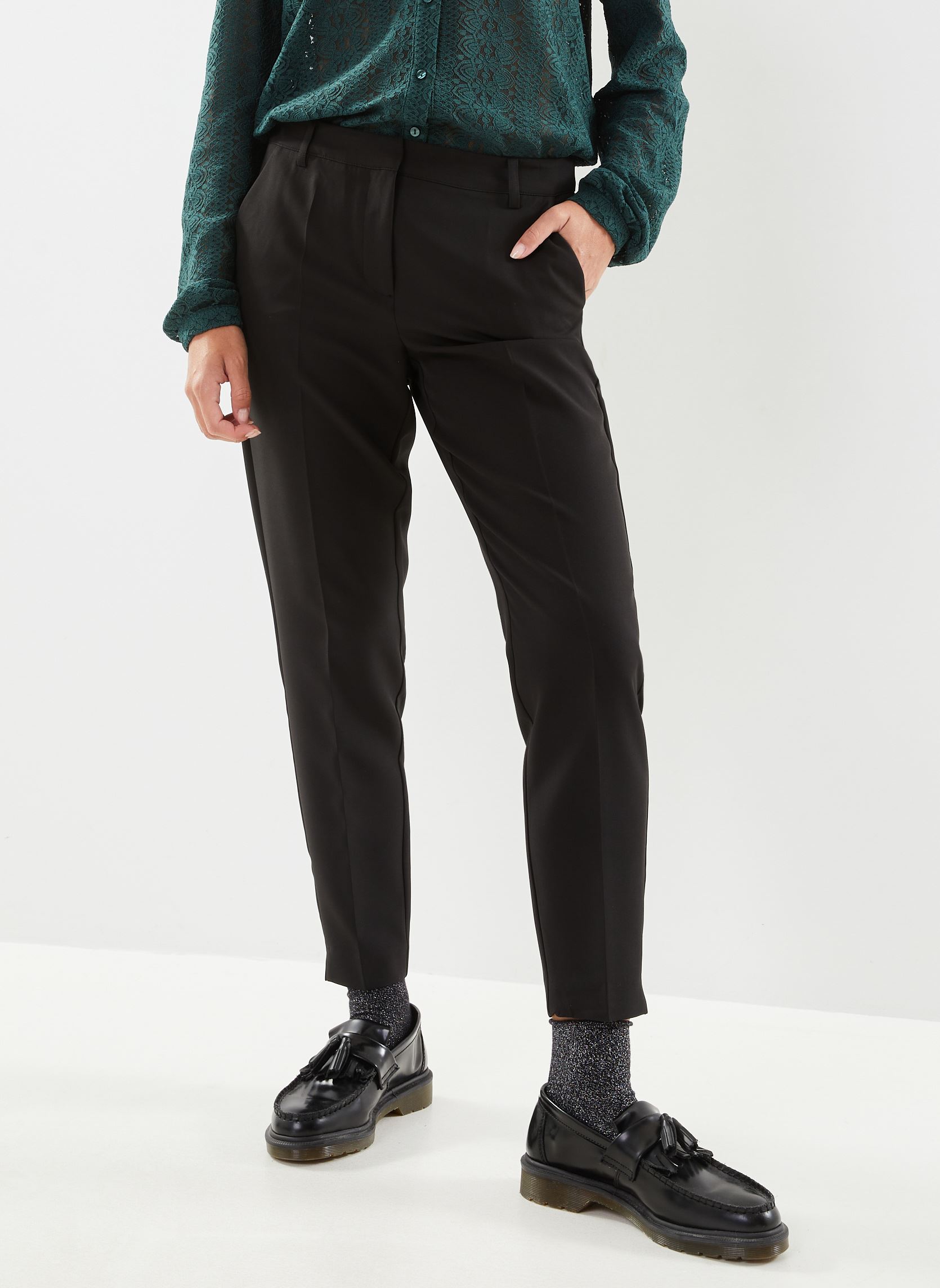 Pantalones rectos Ihlexi Pa3 mujer negro Ichi Pantalones rectos Ihlexi Pa3 mujer negro Black