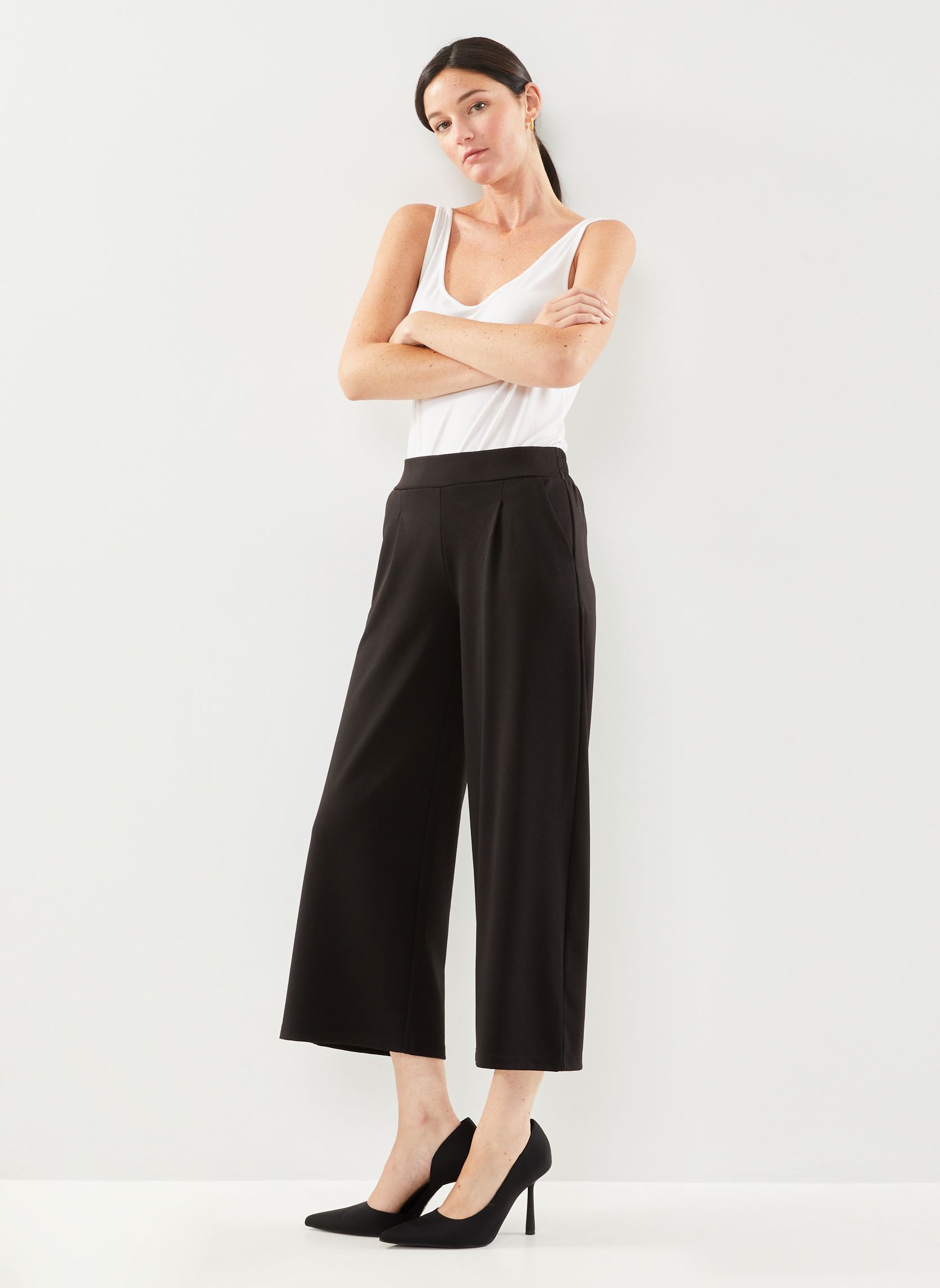 Pantalons larges Ihkate Sus Wide Pa femme noir Ichi Pantalons larges Ihkate Sus Wide Pa femme noir Black