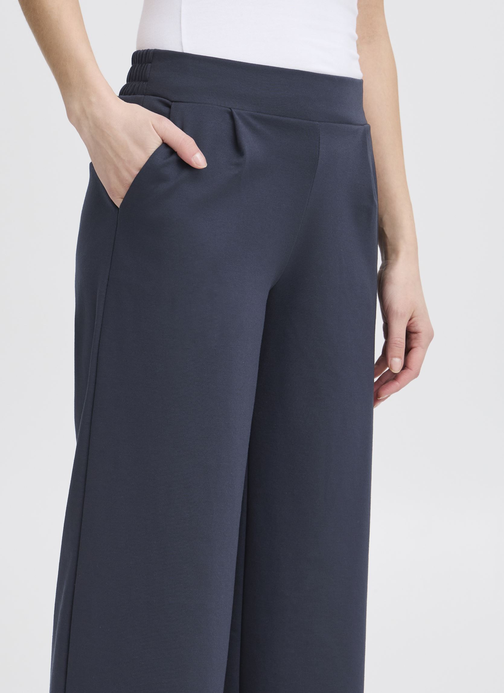 Weite Hosen Ihkate Sus Wide Pa damen blau Ichi Weite Hosen Ihkate Sus Wide Pa damen blau Total Eclipse
