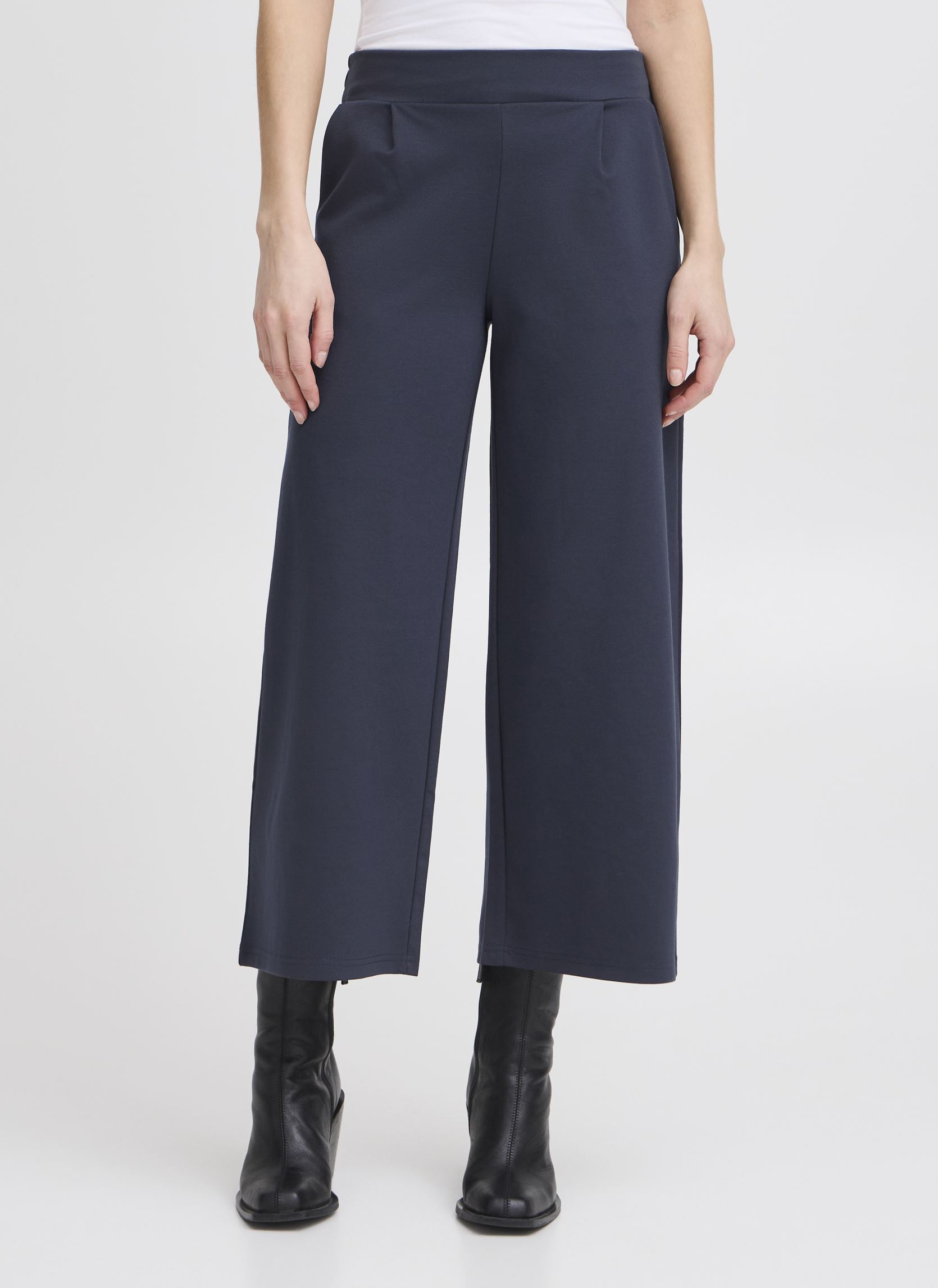 Weite Hosen Ihkate Sus Wide Pa damen blau Ichi Weite Hosen Ihkate Sus Wide Pa damen blau Total Eclipse