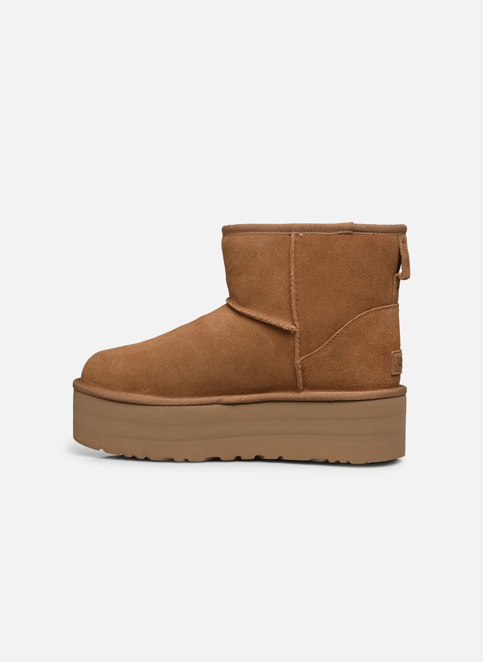 Gefütterte Stiefeletten W CLASSIC MINI PLATFORM damen braun UGG Gefütterte Stiefeletten W CLASSIC MINI PLATFORM damen braun CHESTNUT