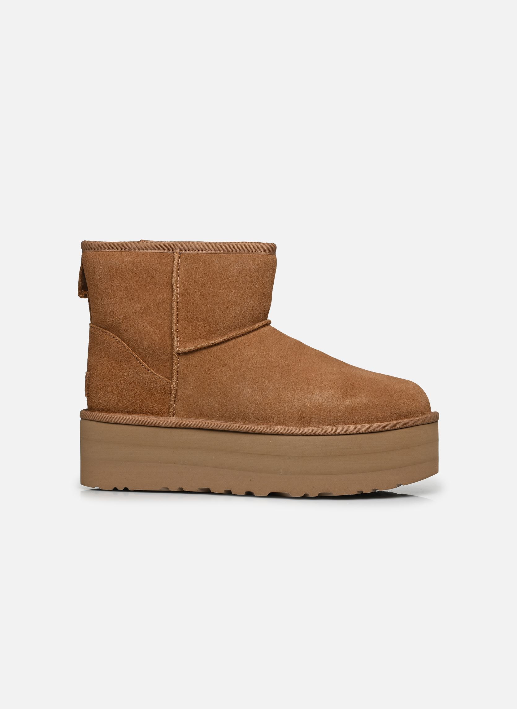 Gefütterte Stiefeletten W CLASSIC MINI PLATFORM damen braun UGG Gefütterte Stiefeletten W CLASSIC MINI PLATFORM damen braun CHESTNUT