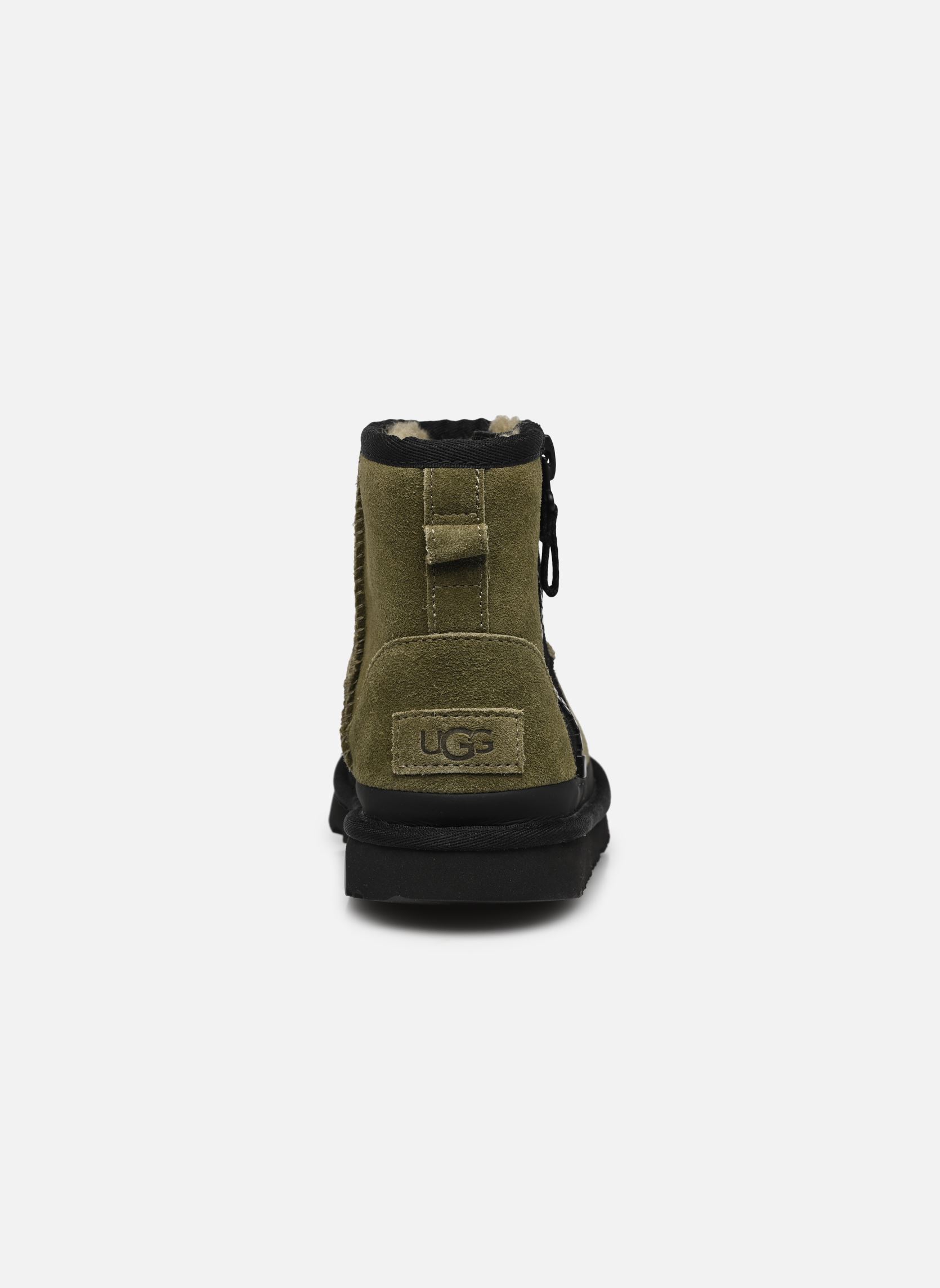 Stiefel KIDS' CLASSIC MINI ZIPPER TAPE LOGO mädchen grün UGG Stiefel KIDS' CLASSIC MINI ZIPPER TAPE LOGO mädchen grün BURNT OLIVE