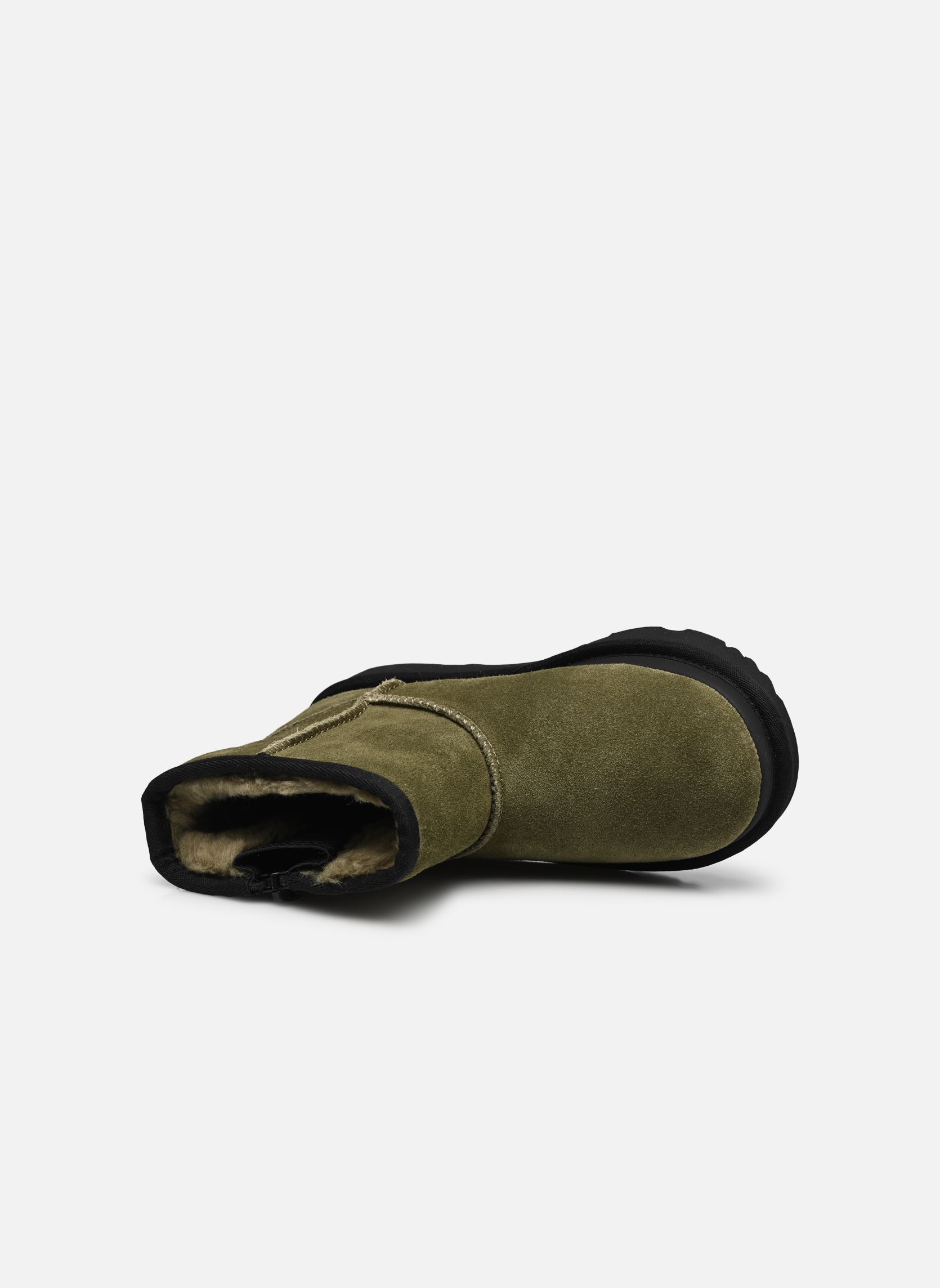 Stiefel KIDS' CLASSIC MINI ZIPPER TAPE LOGO mädchen grün UGG Stiefel KIDS' CLASSIC MINI ZIPPER TAPE LOGO mädchen grün BURNT OLIVE