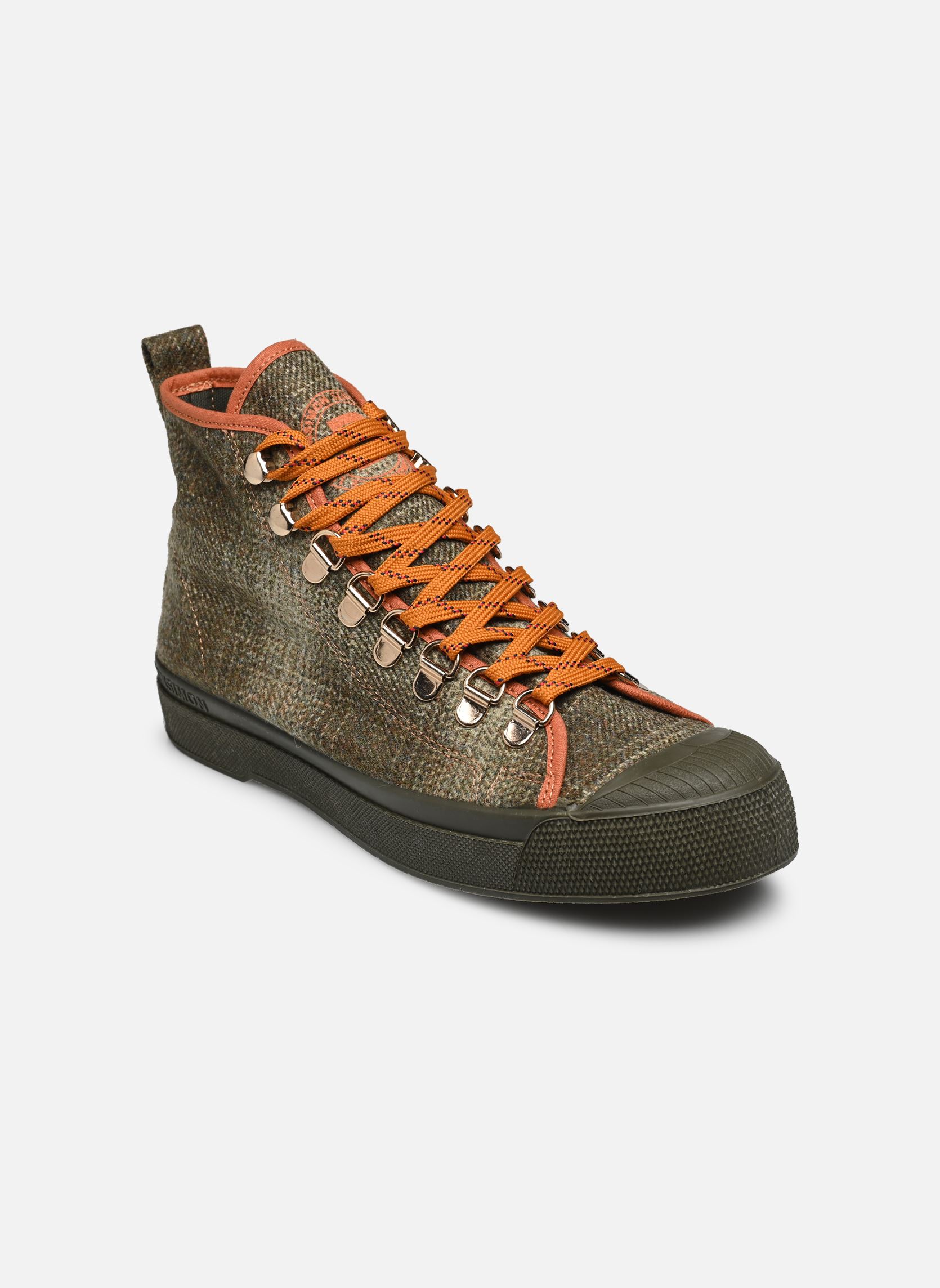 Baskets toile Stella B79 - WOOLMARK 2 femme vert Bensimon Baskets toile Stella B79 - WOOLMARK 2 femme vert KAKI