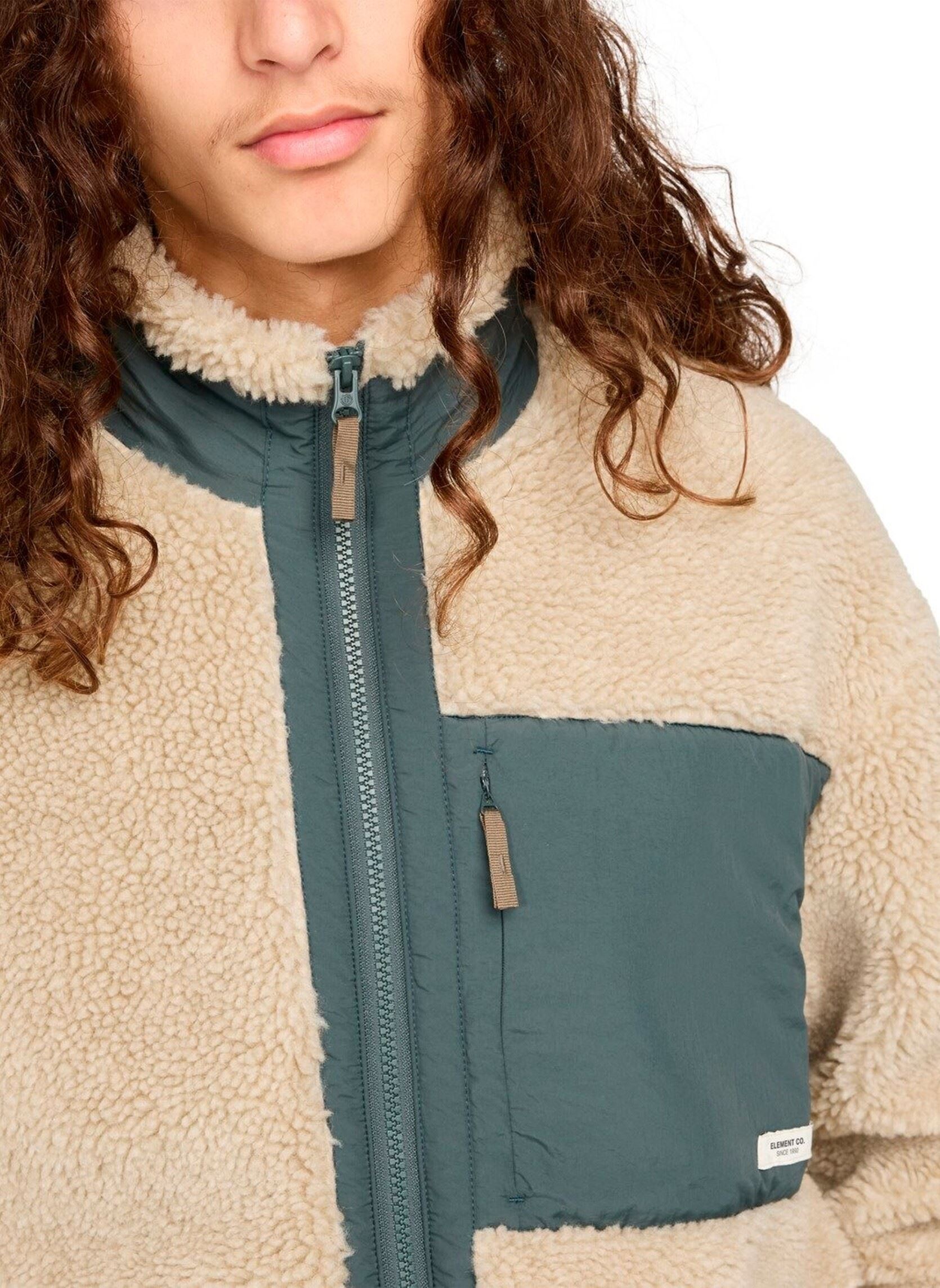 Vestes polaires Oak Sherpa homme beige Element Vestes polaires Oak Sherpa homme beige Oat Milk