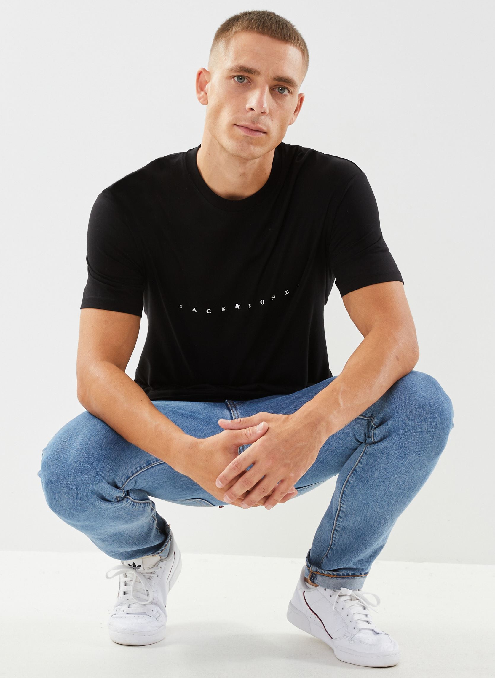 Tee-shirts manches courtes Jjestar JJ Tee SS Noos homme noir Jack & Jones Tee-shirts manches courtes Jjestar JJ Tee SS Noos homme noir BLACK