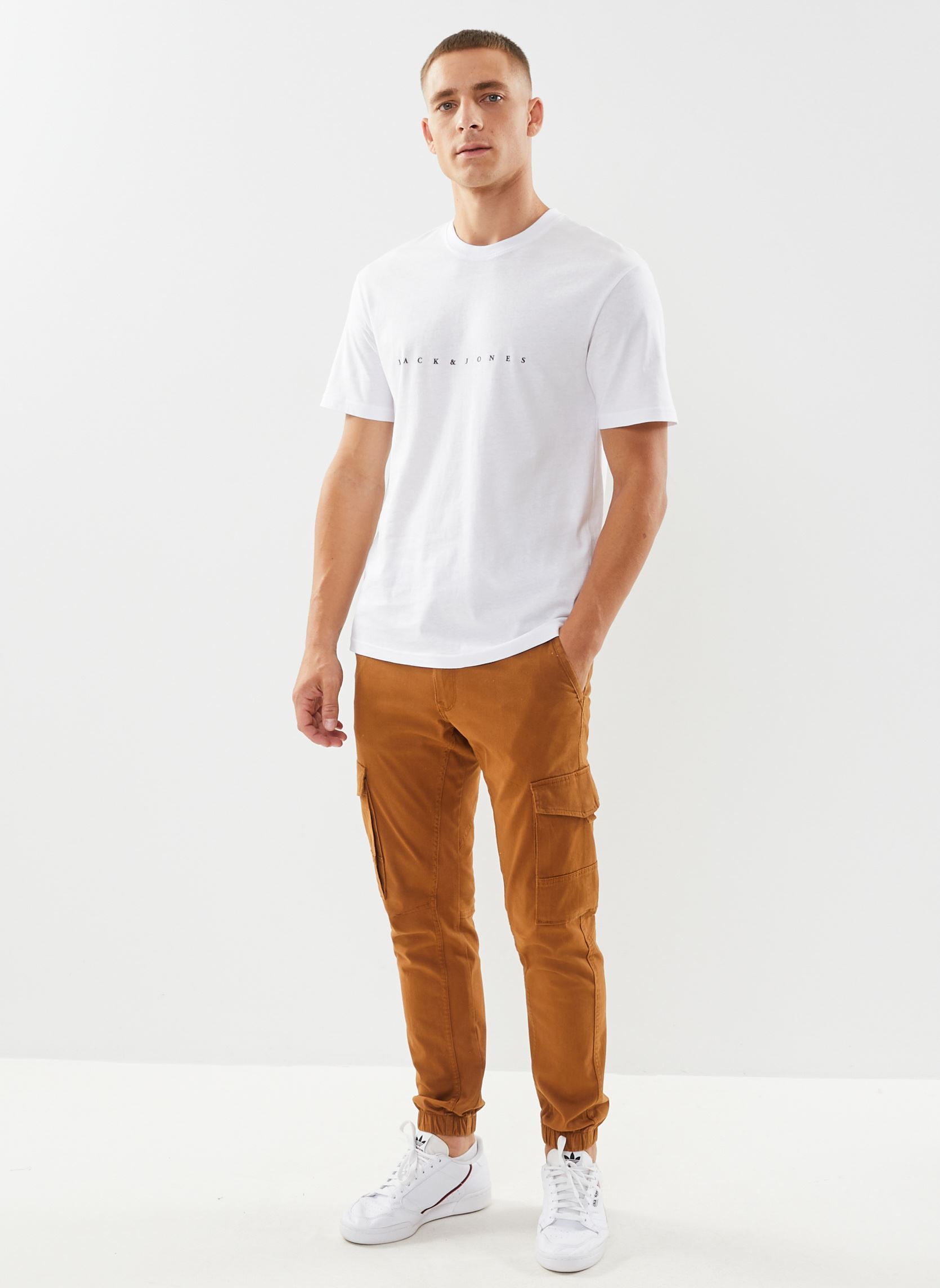 Tee-shirts Jjestar JJ Tee SS Noos homme blanc Jack & Jones Tee-shirts Jjestar JJ Tee SS Noos homme blanc WHITE