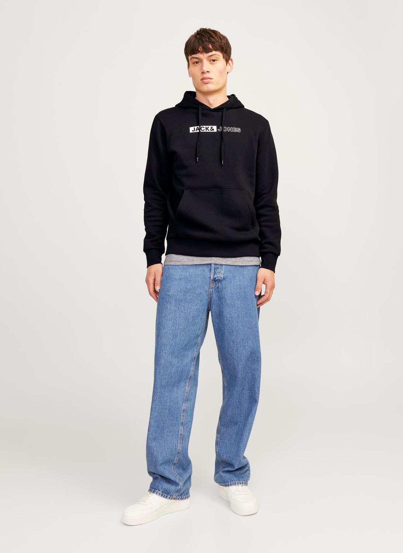 Sweats à capuche Jjecorp Logo Sweat Hood Play Noos homme noir Jack & Jones Sweats à capuche Jjecorp Logo Sweat Hood Play Noos homme noir BLACK