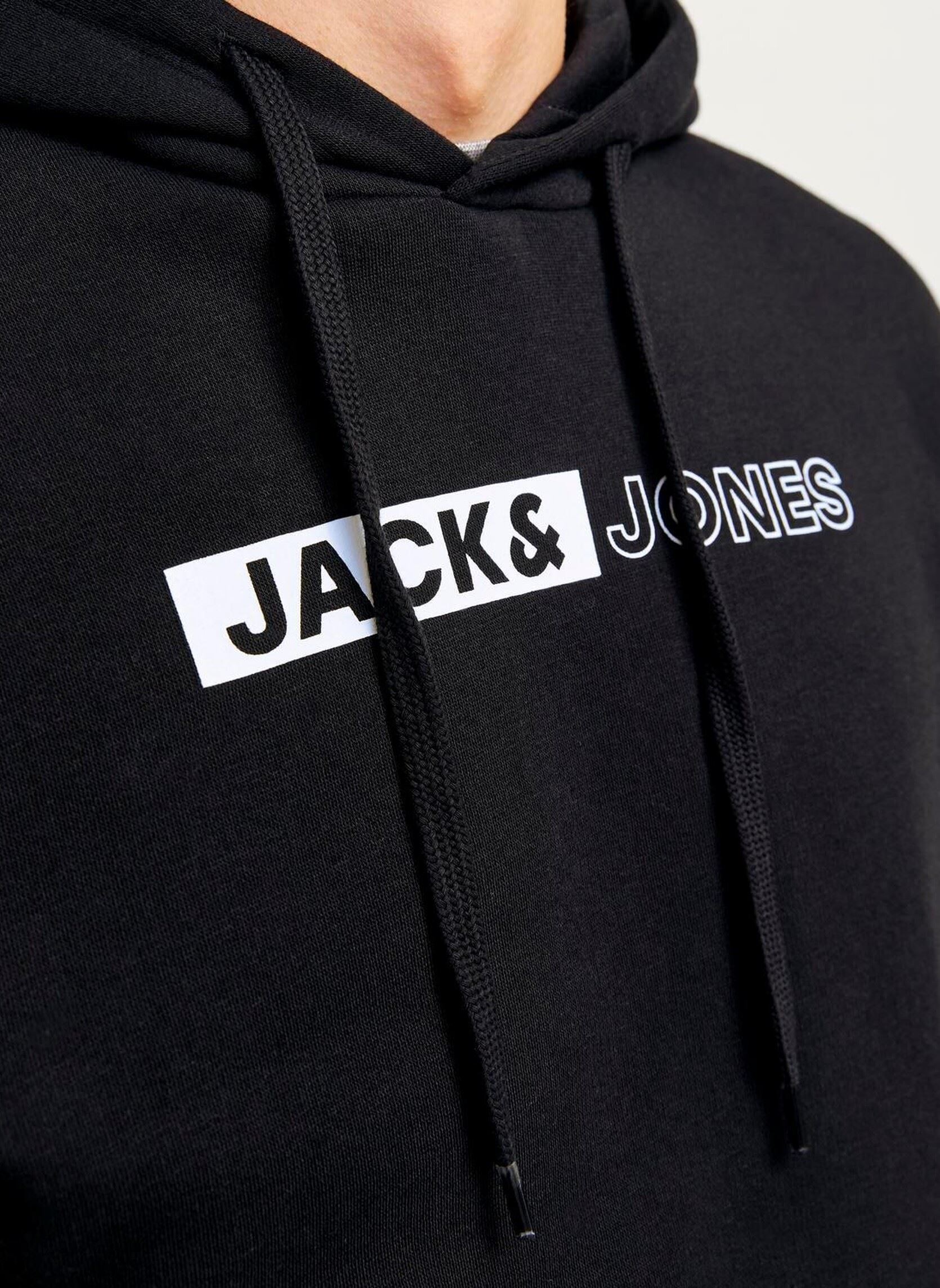 Sweats à capuche Jjecorp Logo Sweat Hood Play Noos homme noir Jack & Jones Sweats à capuche Jjecorp Logo Sweat Hood Play Noos homme noir BLACK