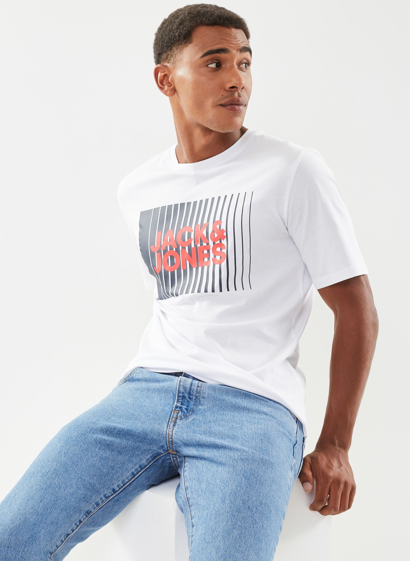 Tee-shirts Jjecorp logo Tee Play SS O-Neck Noos homme blanc Jack & Jones Tee-shirts Jjecorp logo Tee Play SS O-Neck Noos homme blanc WHITE