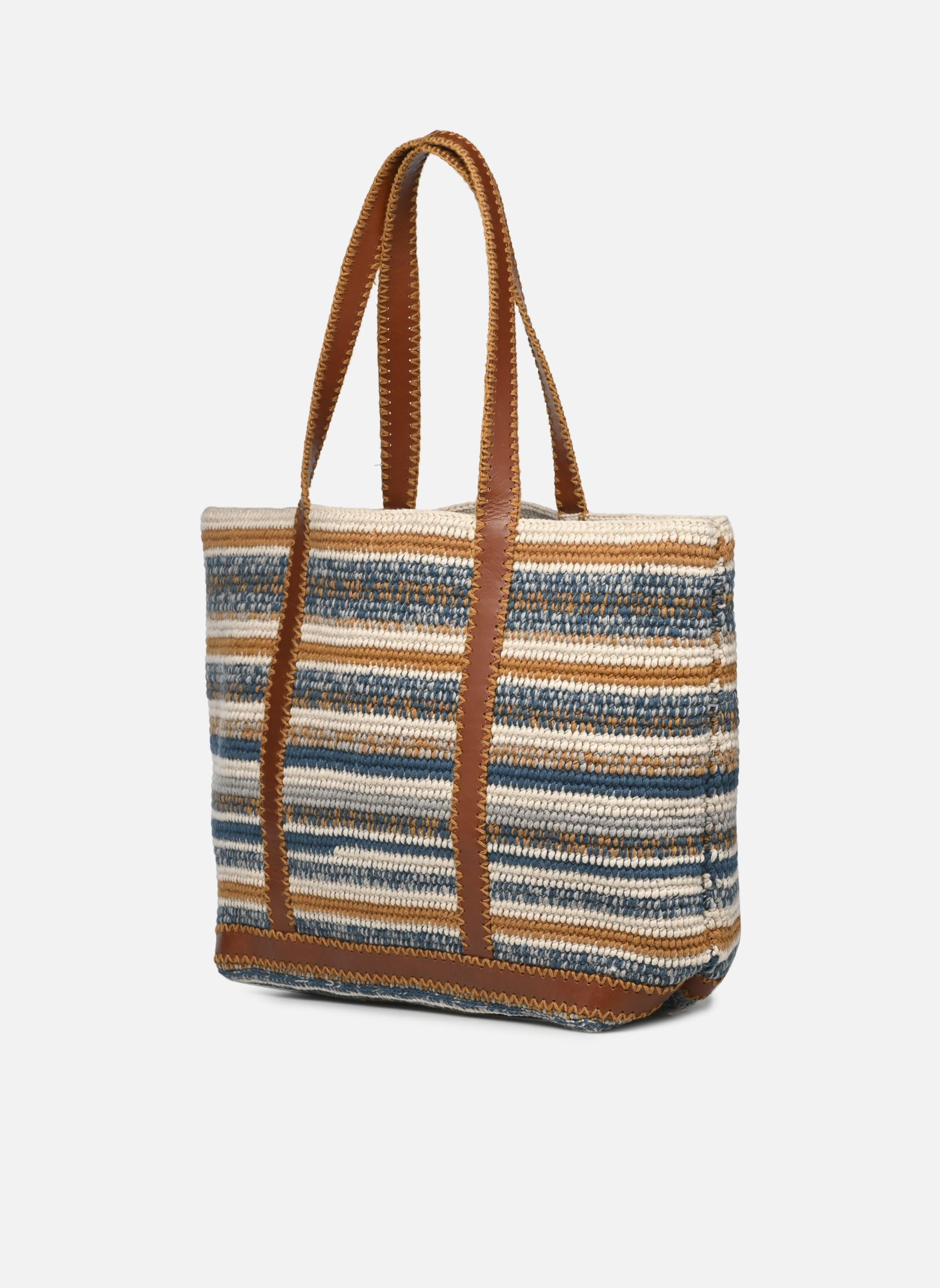 Cabas Cabas L Porte Epaule En Maille Rayée Et femme multicolore Vanessa Bruno Cabas Cabas L Porte Epaule En Maille Rayée Et femme multicolore MULTICO/TURQUOISE