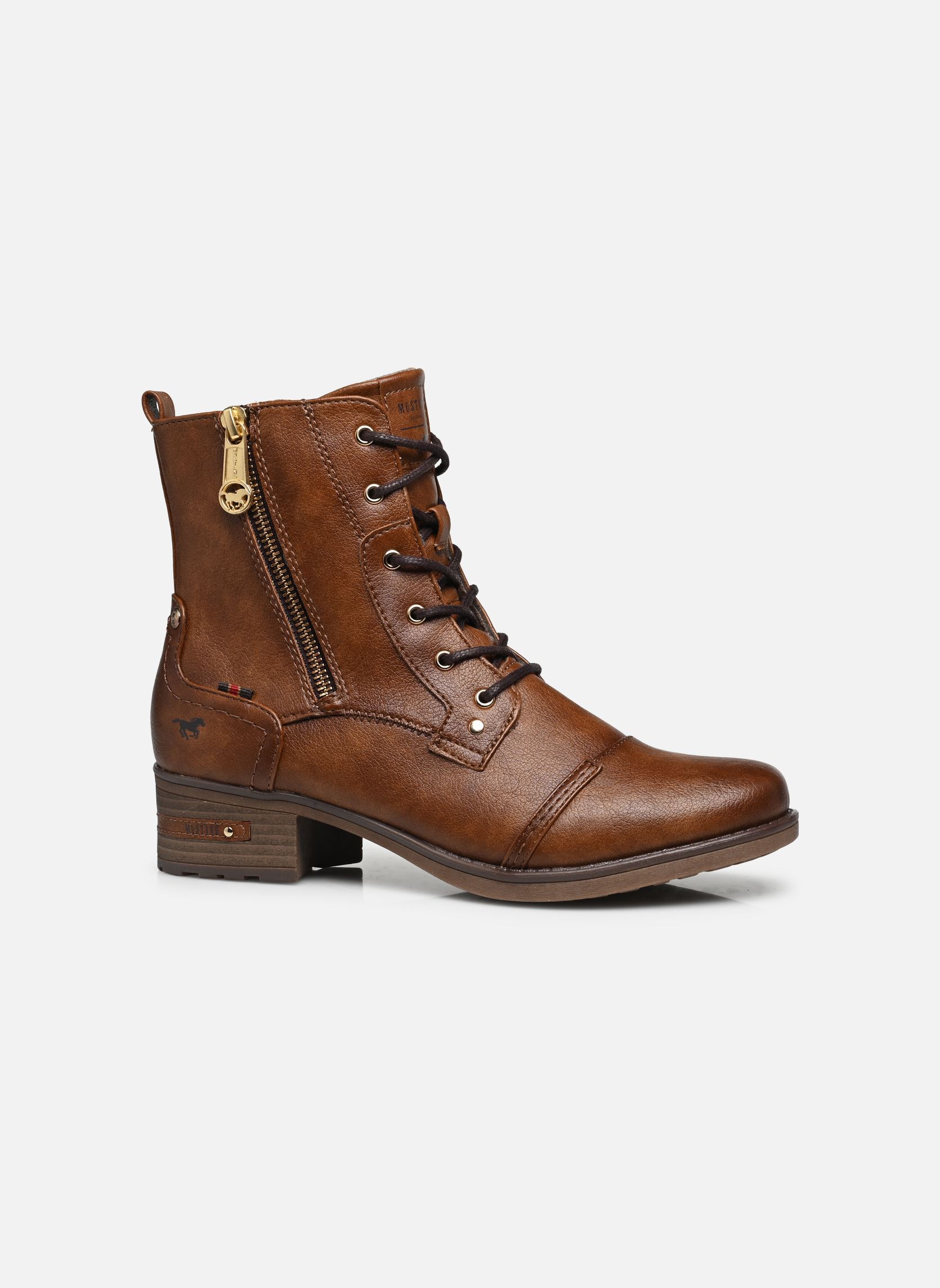 Botines con cordones Glidie mujer marrón Mustang shoes Botines con cordones Glidie mujer marrón Brandy