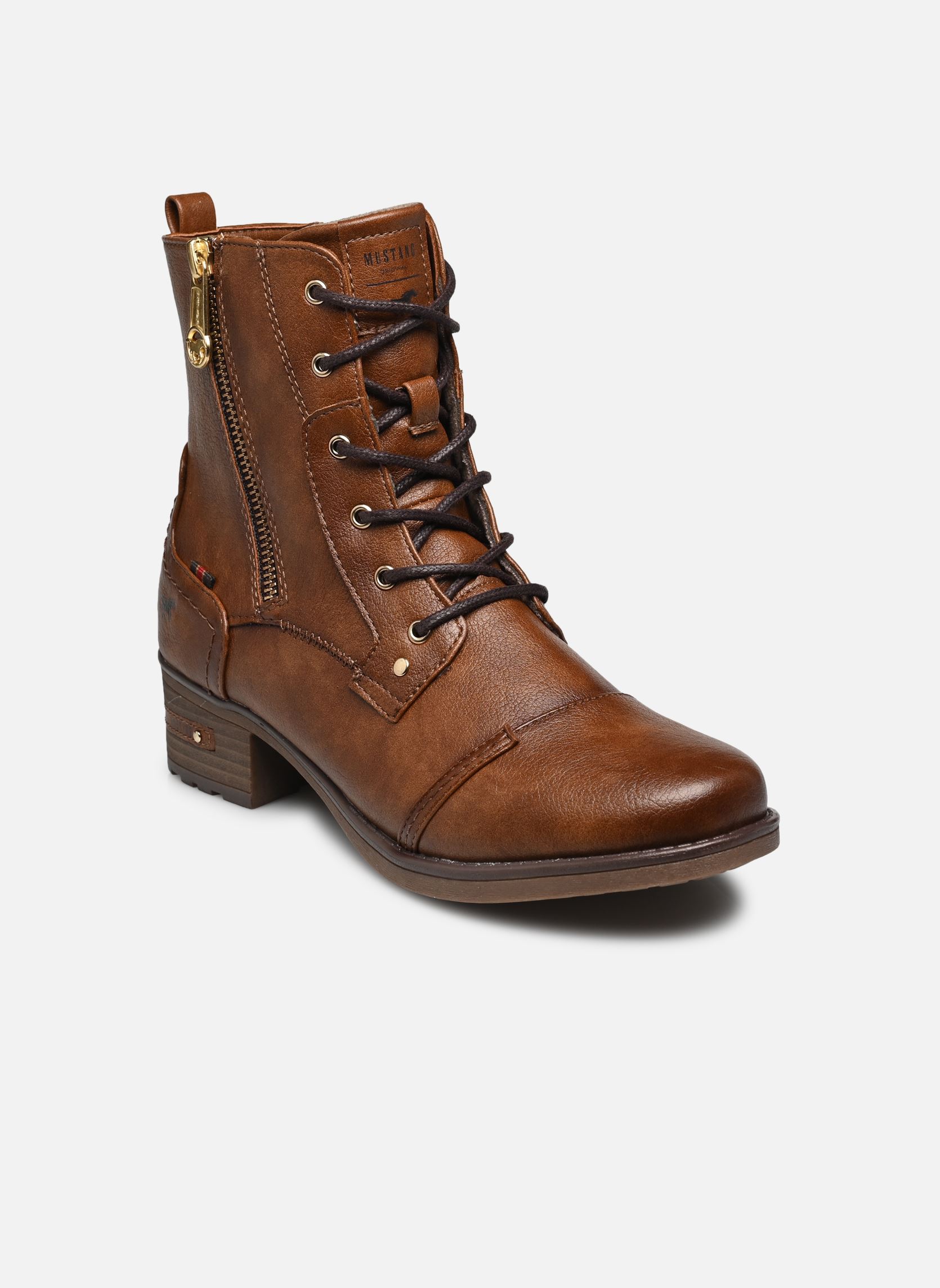 Botines con cordones Glidie mujer marrón Mustang shoes Botines con cordones Glidie mujer marrón Brandy