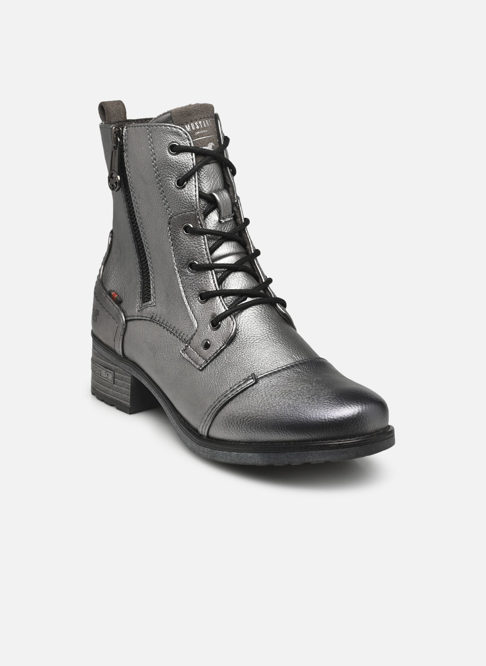 Bottines à lacets Glidie femme argent Mustang shoes Bottines à lacets Glidie femme argent Silber