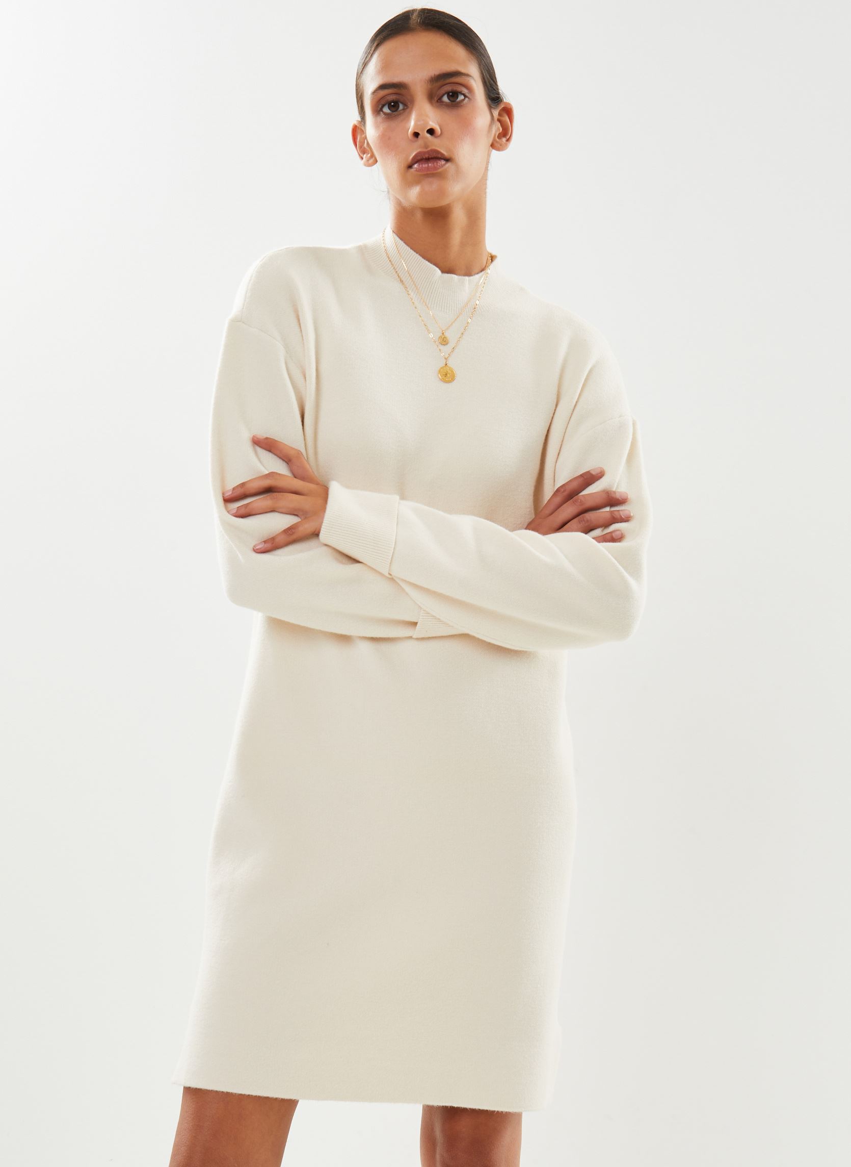 Vero moda VMARIA ART LS HIGH-NECK PULLOVER GA 10314509 lichtgrijs kopen