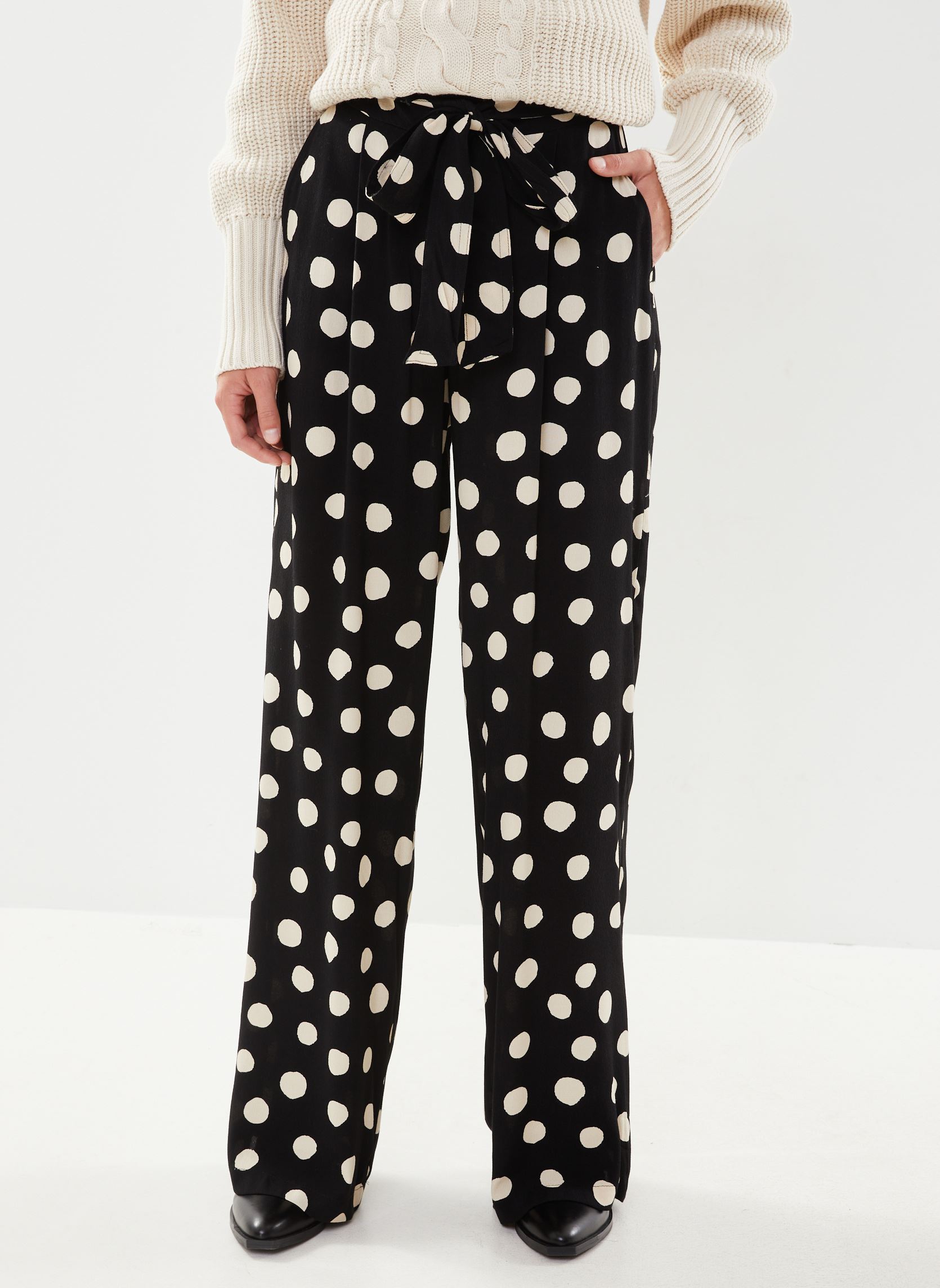 Vêtements Vero Moda Vmgunver Hw Tie Pants Vma pour Accessoires