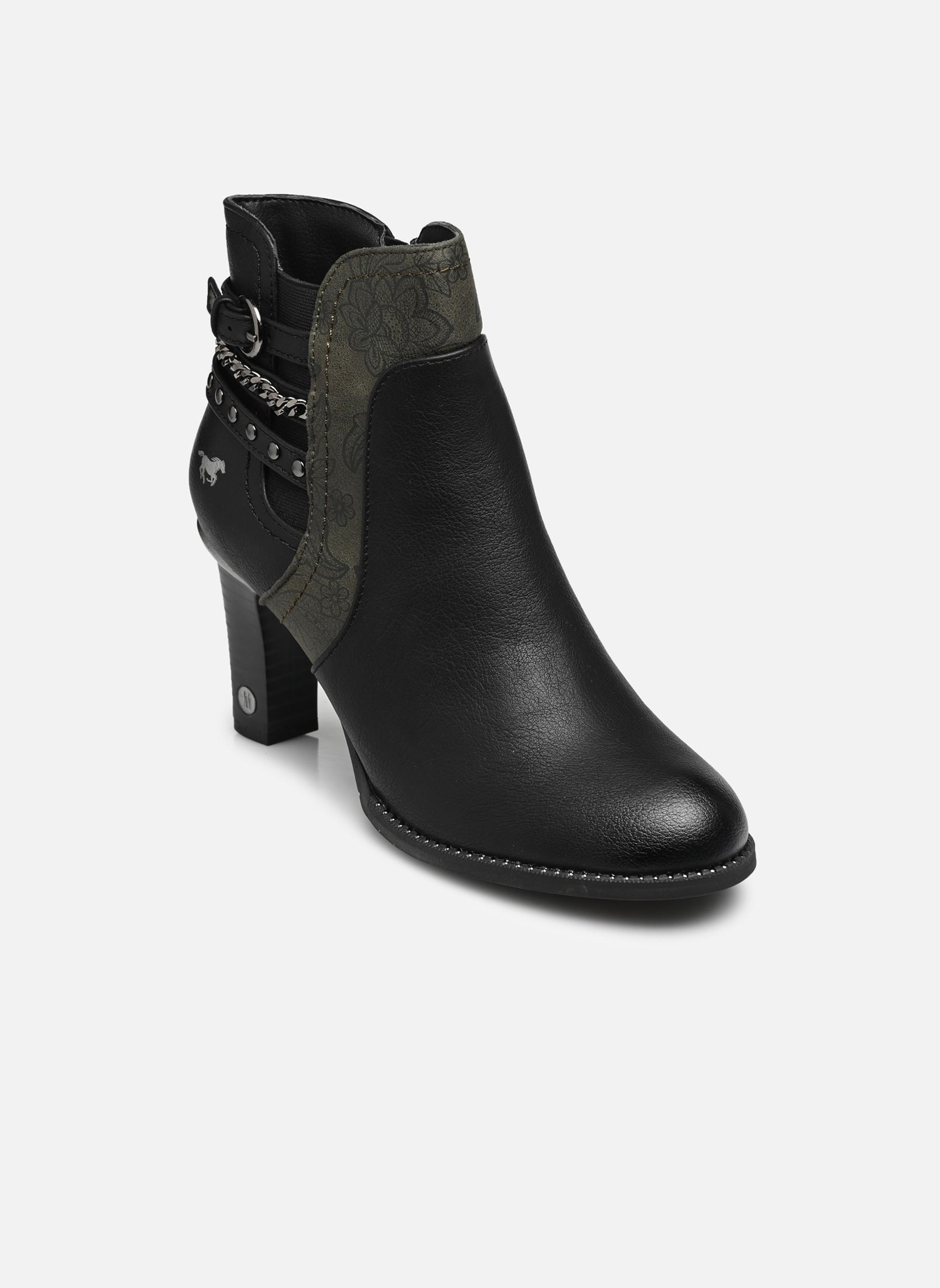 Stiefeletten und Stiefel Katia damen schwarz Mustang shoes Stiefeletten und Stiefel Katia damen schwarz Schwarz/Gruen