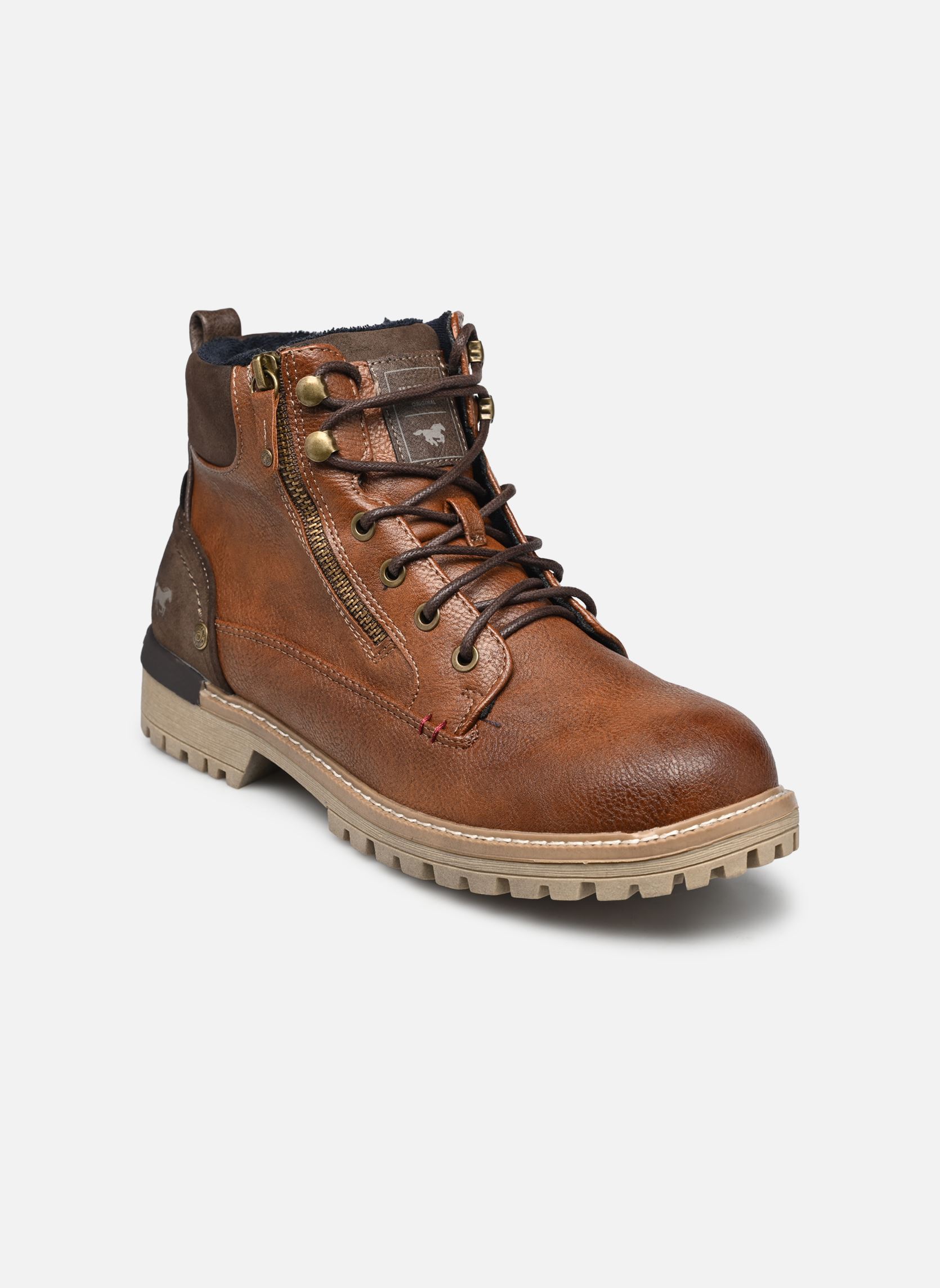 Bottines à lacets Just homme marron Mustang shoes Bottines à lacets Just homme marron Cognac