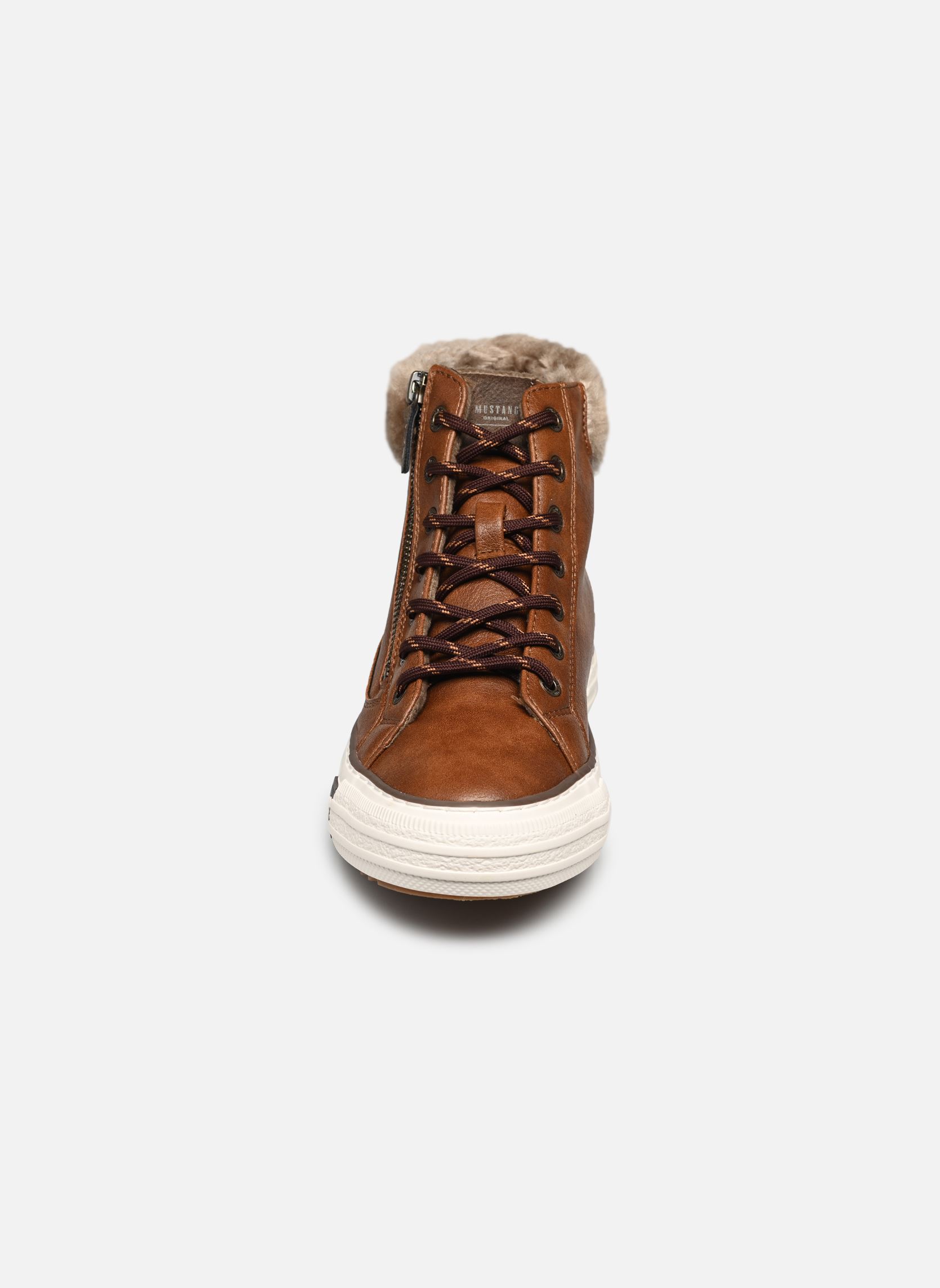 Baskets montantes Liv F femme marron Mustang shoes Baskets montantes Liv F femme marron Cognac