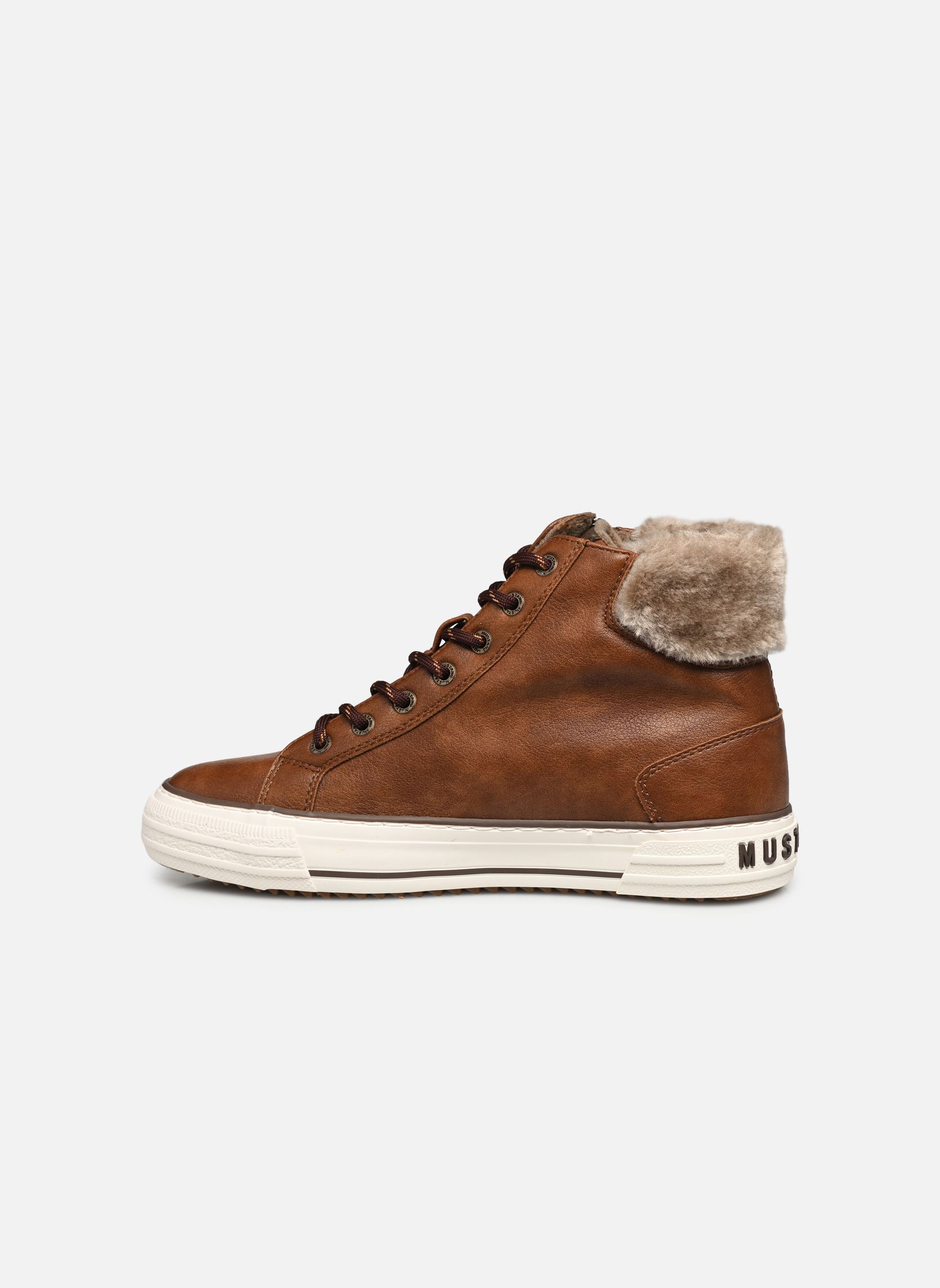 Baskets montantes Liv F femme marron Mustang shoes Baskets montantes Liv F femme marron Cognac