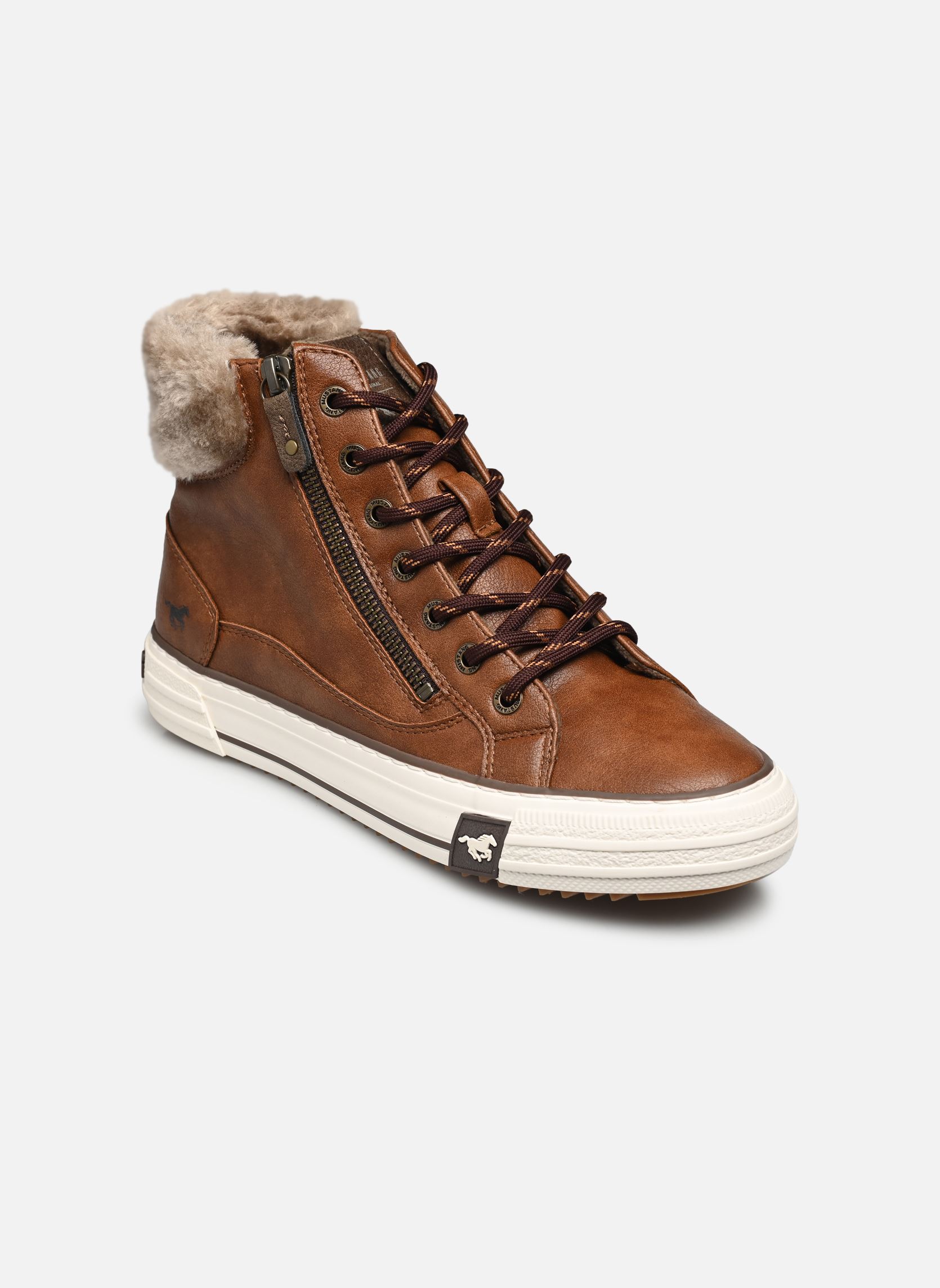 Baskets montantes Liv F femme marron Mustang shoes Baskets montantes Liv F femme marron Cognac