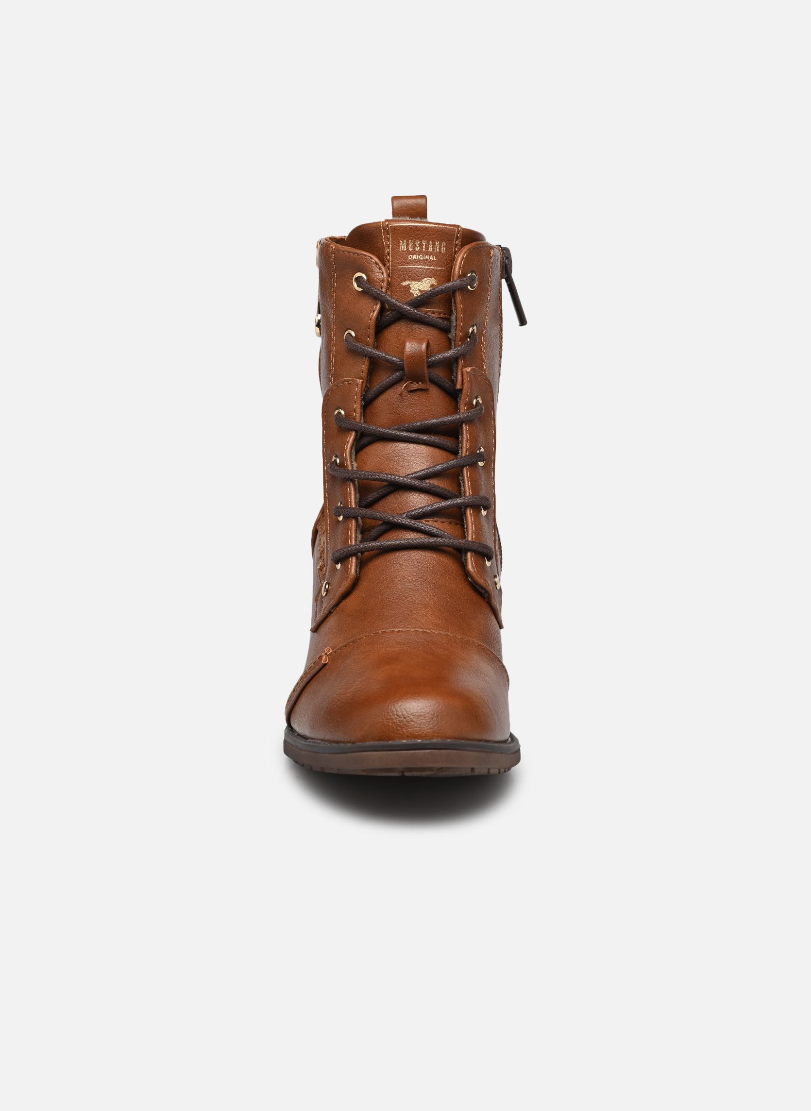 Botines con cordones Kilia mujer marrón Mustang shoes Botines con cordones Kilia mujer marrón Cognac