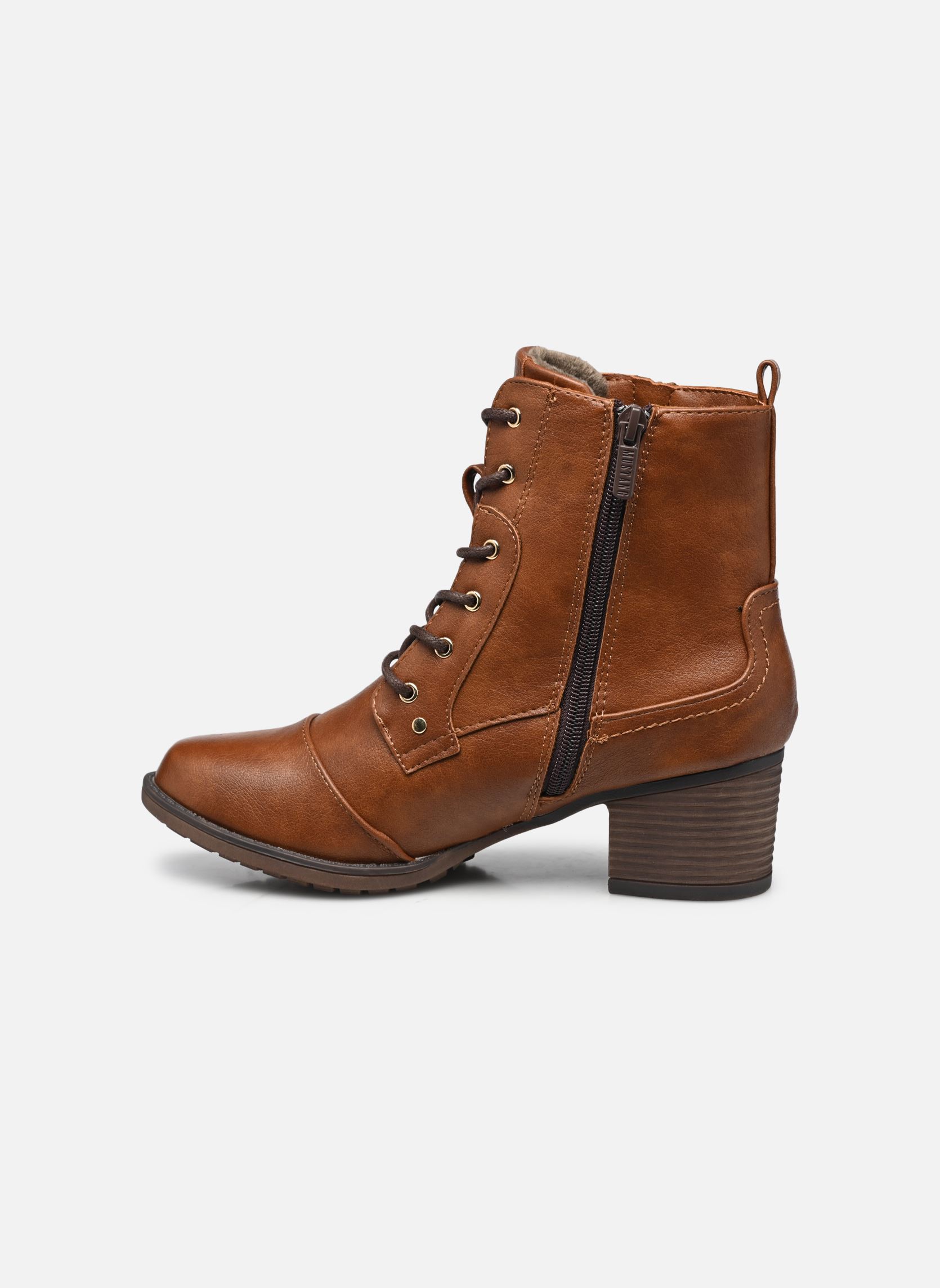 Botines con cordones Kilia mujer marrón Mustang shoes Botines con cordones Kilia mujer marrón Cognac