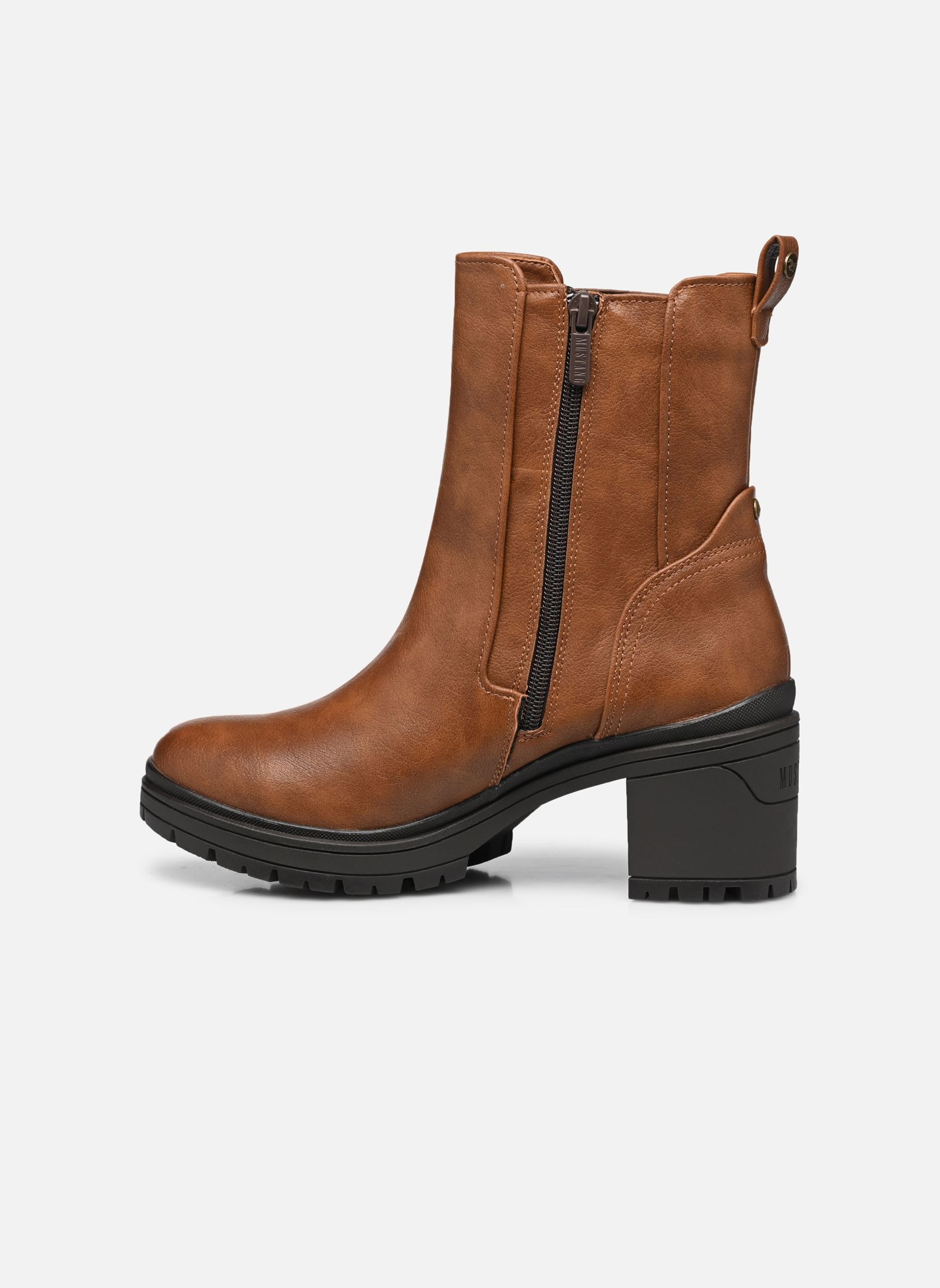 Bottines et boots Kiti femme marron Mustang shoes Bottines et boots Kiti femme marron Cognac