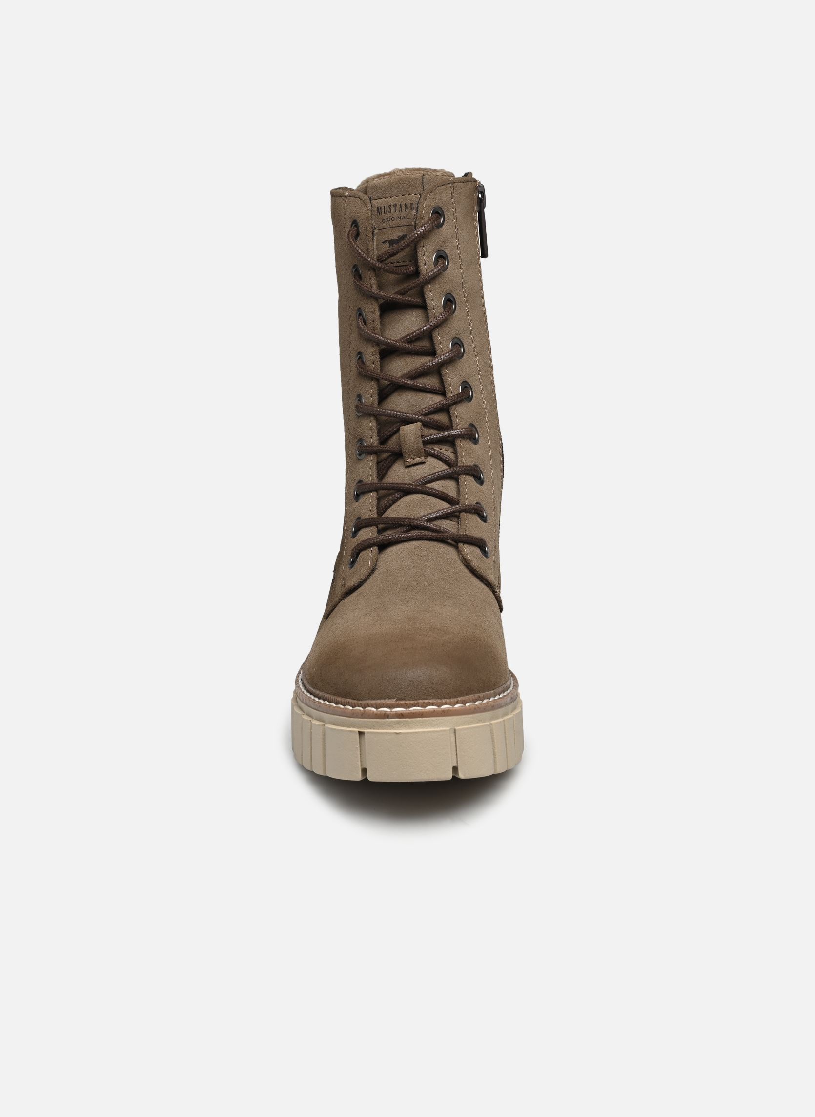 Geschnürte Stiefeletten Flipe damen braun Mustang shoes Geschnürte Stiefeletten Flipe damen braun Taupe