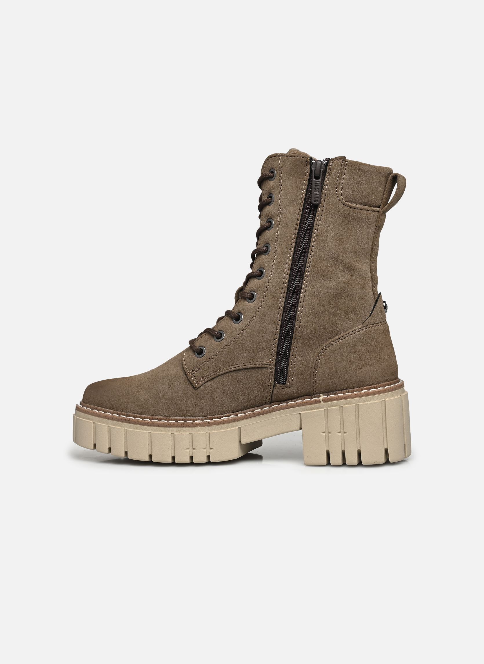 Geschnürte Stiefeletten Flipe damen braun Mustang shoes Geschnürte Stiefeletten Flipe damen braun Taupe