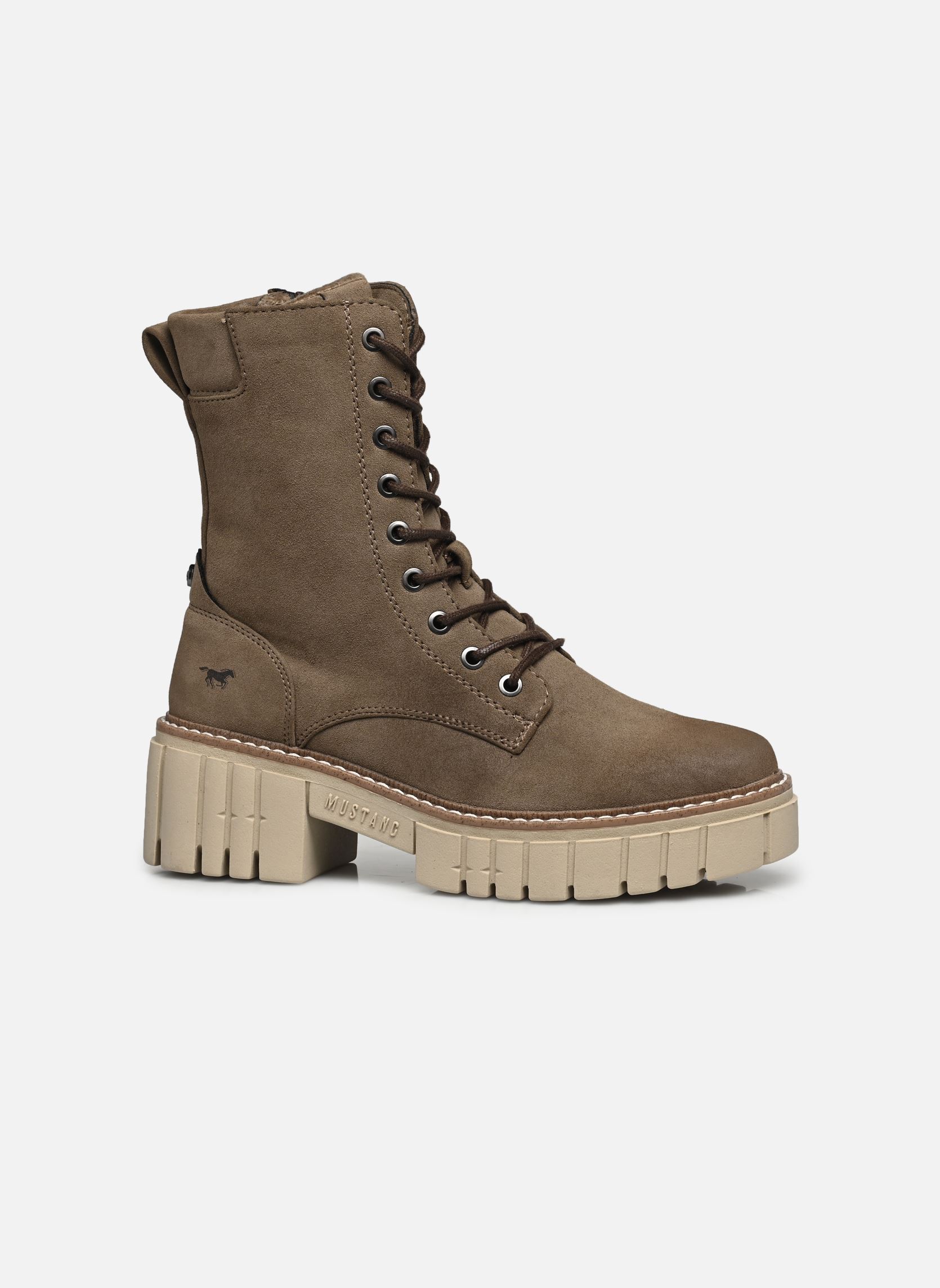 Geschnürte Stiefeletten Flipe damen braun Mustang shoes Geschnürte Stiefeletten Flipe damen braun Taupe