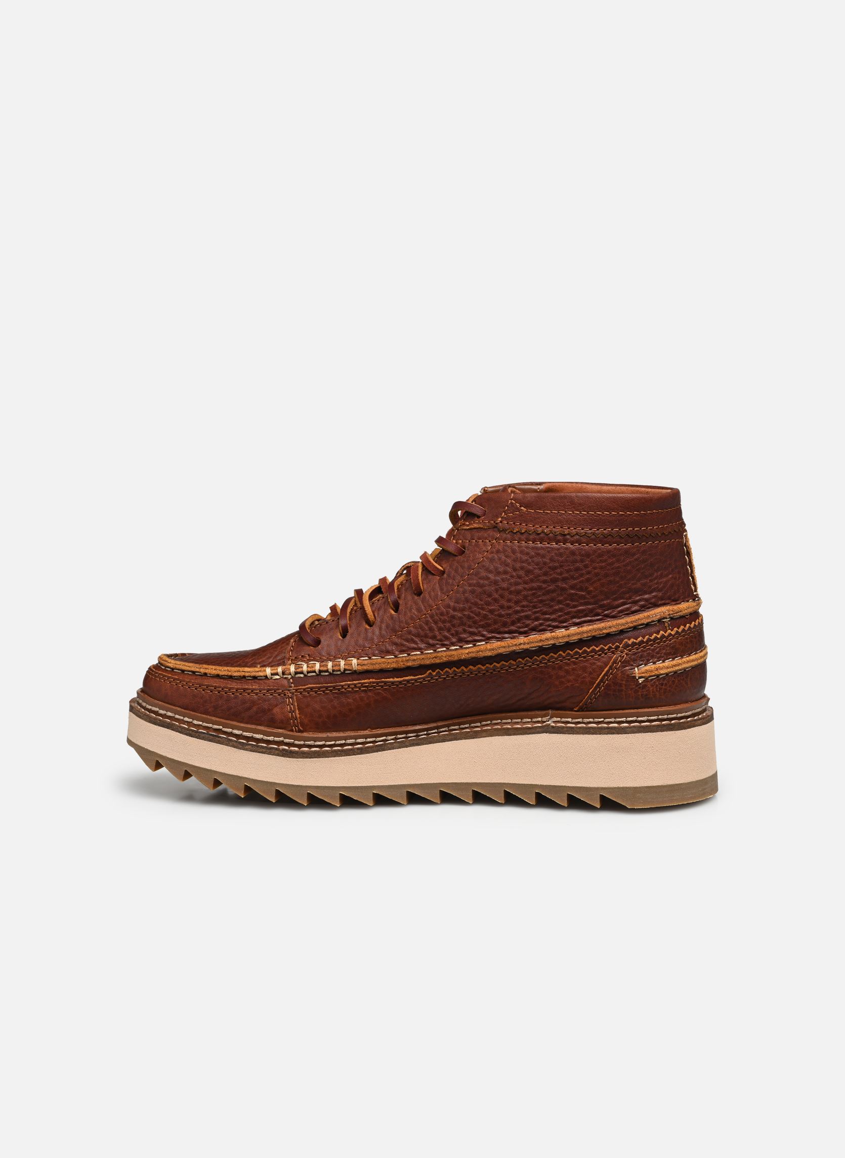 Bottines à lacets Clarkhill Mid homme marron Clarks Bottines à lacets Clarkhill Mid homme marron DARK TAN LEA