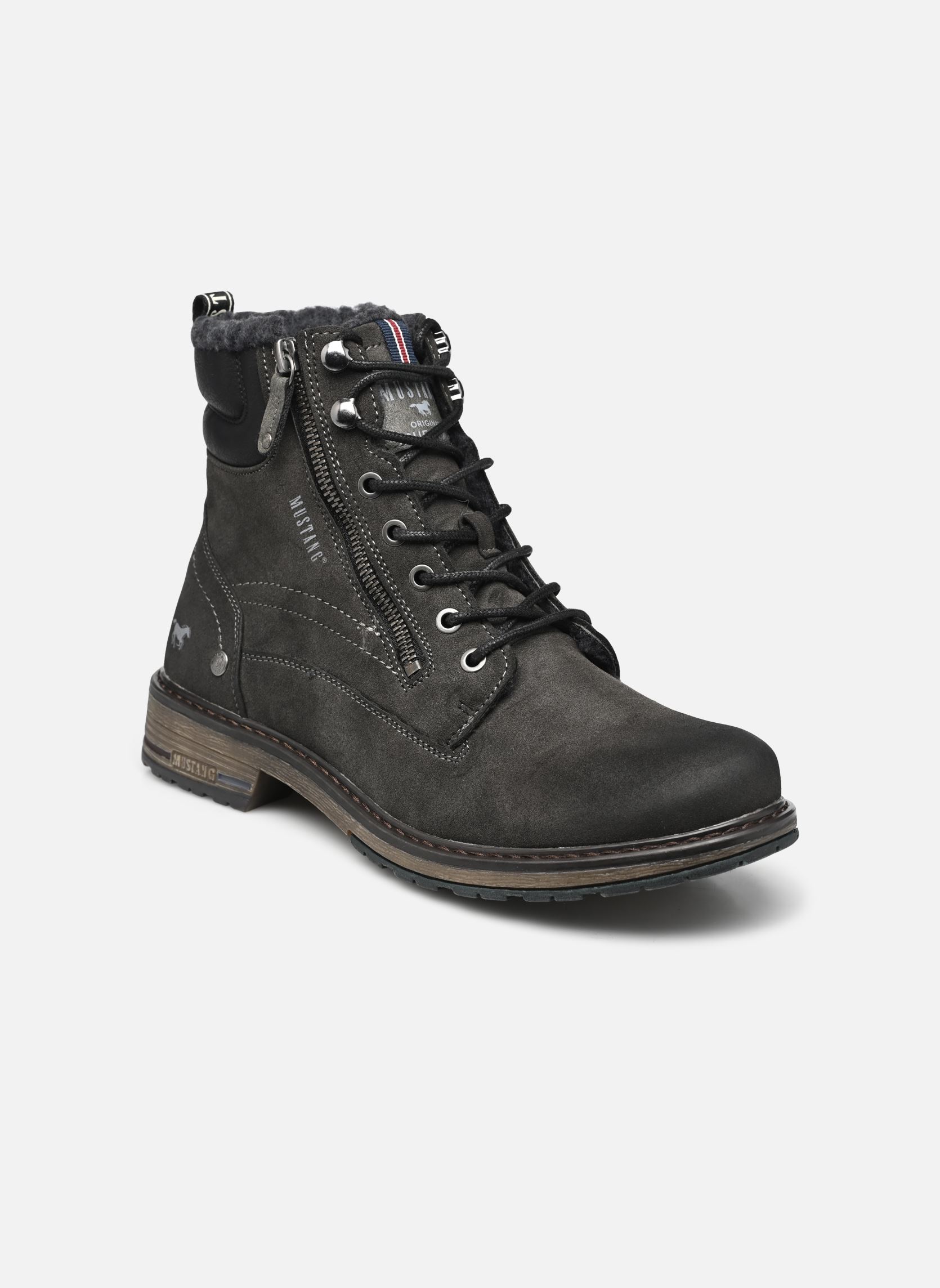 Bottines à lacets Klor homme gris Mustang shoes Bottines à lacets Klor homme gris Dunkelgrau