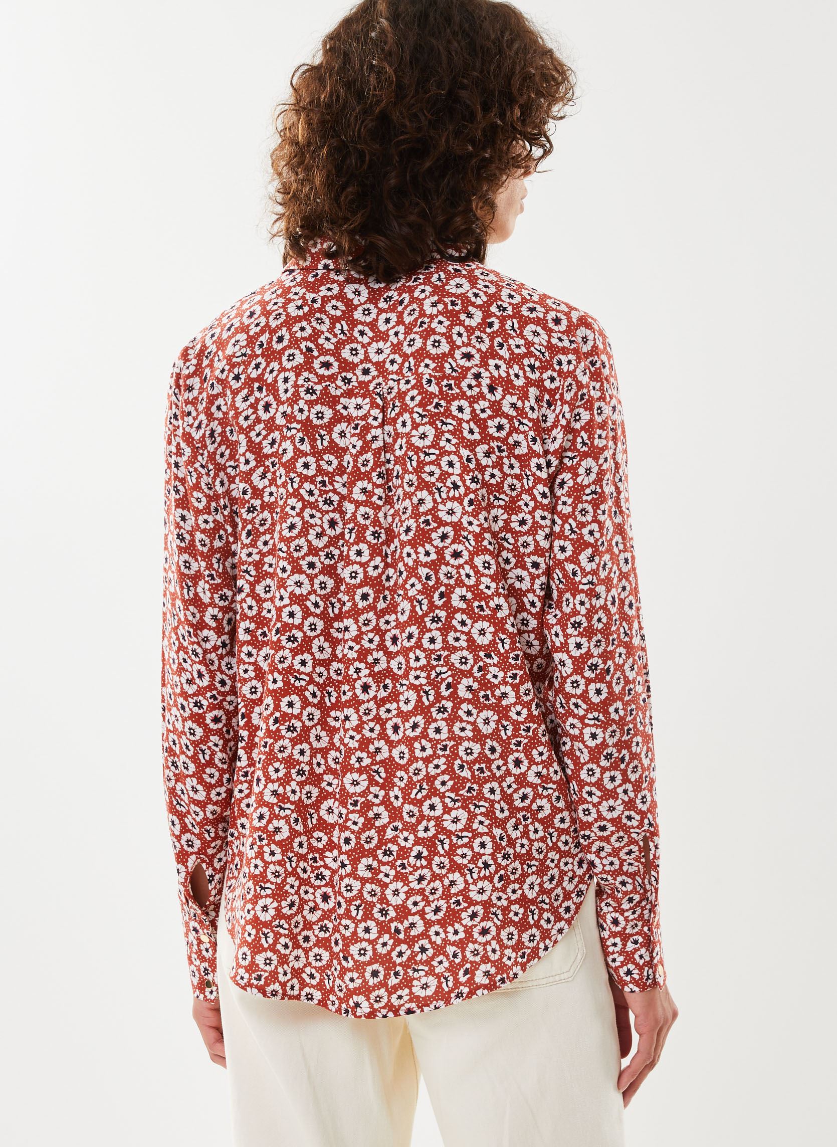 Lange mouw overhemden Vmbana L/S Shirt Wvn Lcs Ga dames rood Vero Moda Lange mouw overhemden Vmbana L/S Shirt Wvn Lcs Ga dames rood Red Ochre