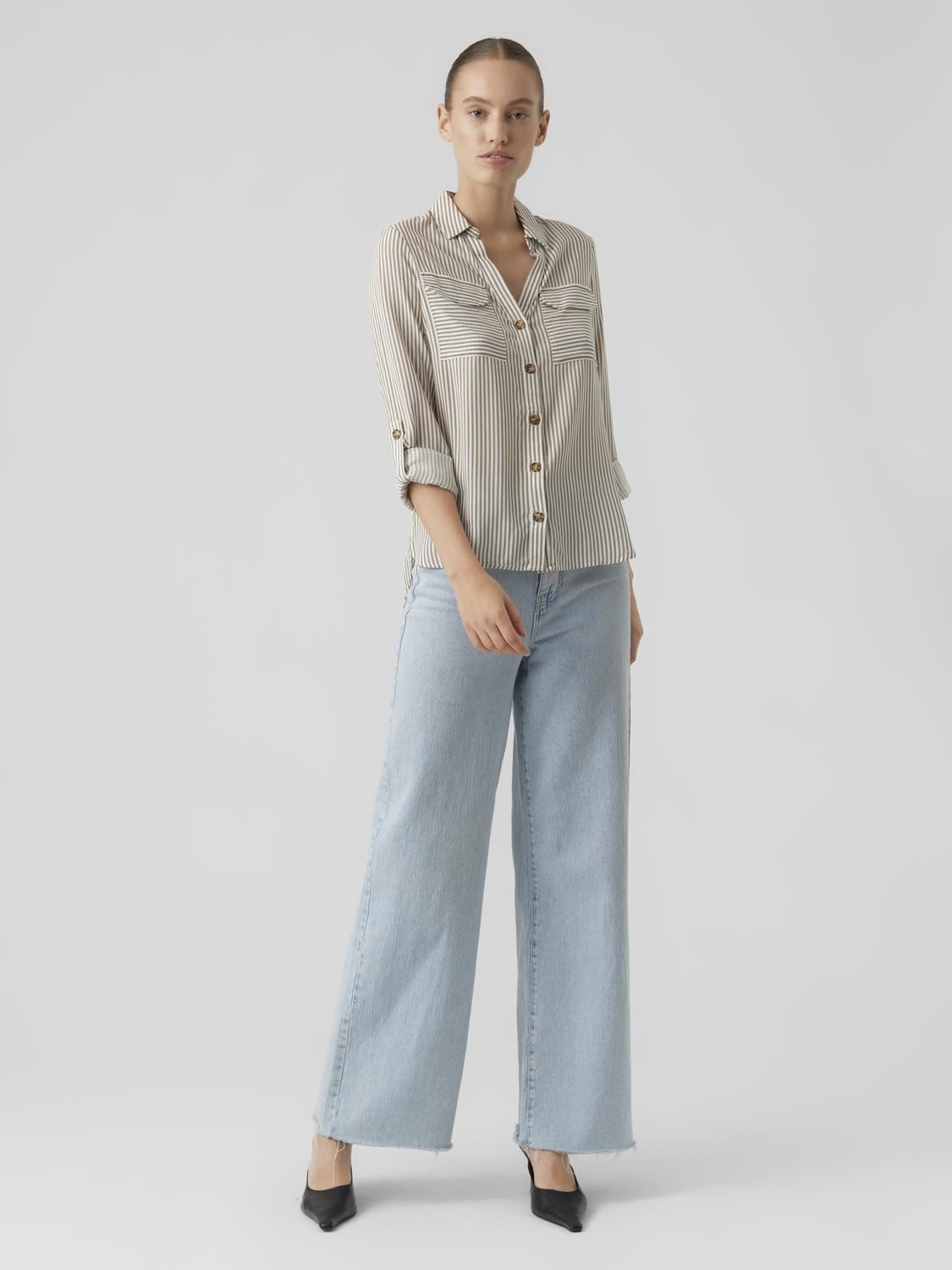 Chemises manches longues Vmbumpy L/S Shirt New Wvn Ga Noos femme blanc Vero Moda Chemises manches longues Vmbumpy L/S Shirt New Wvn Ga Noos femme blanc BROWN LENTIL