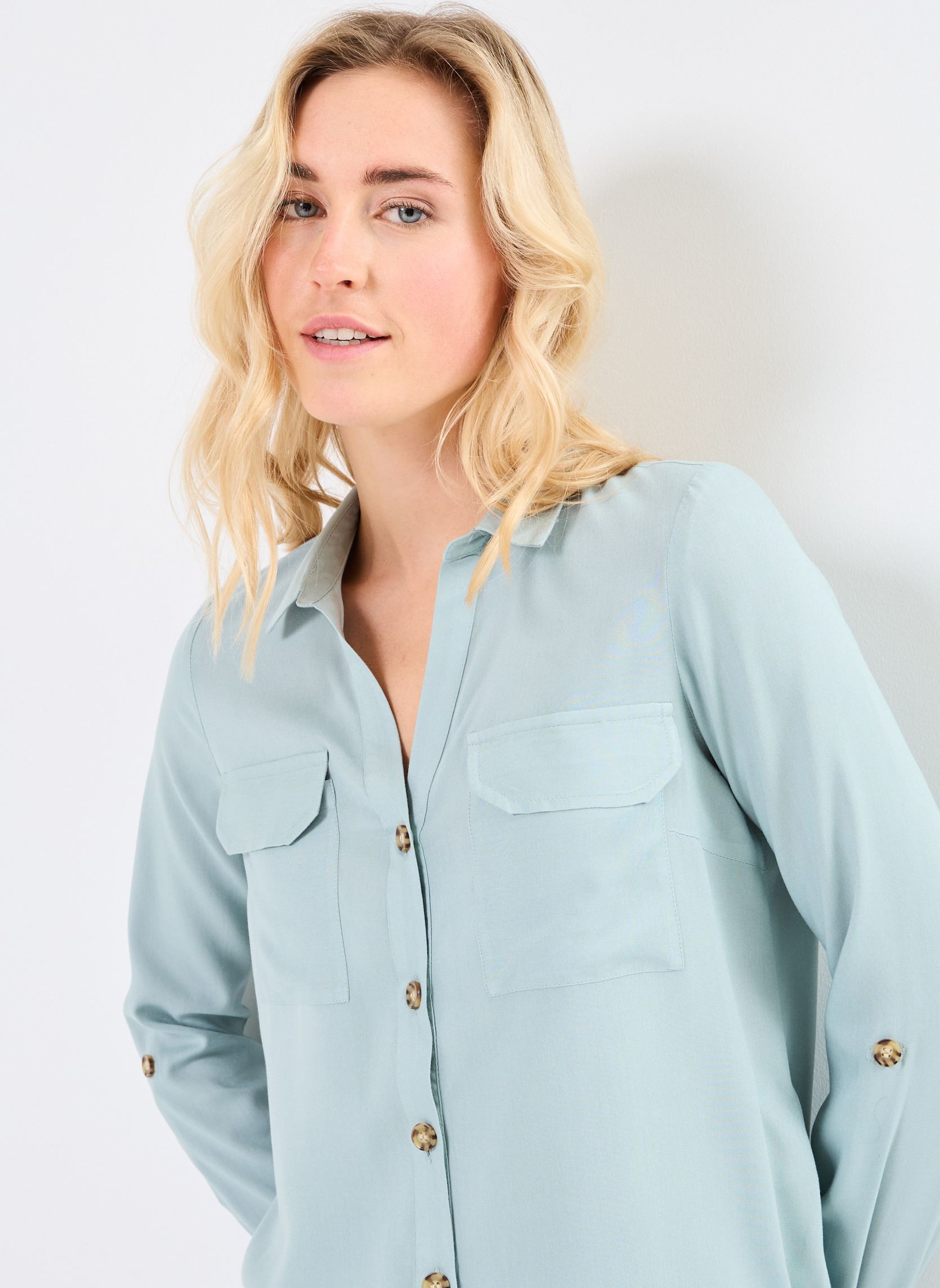 Chemises manches longues Vmbumpy L/S Shirt New Wvn Ga Noos femme gris Vero Moda Chemises manches longues Vmbumpy L/S Shirt New Wvn Ga Noos femme gris GRAY MIST