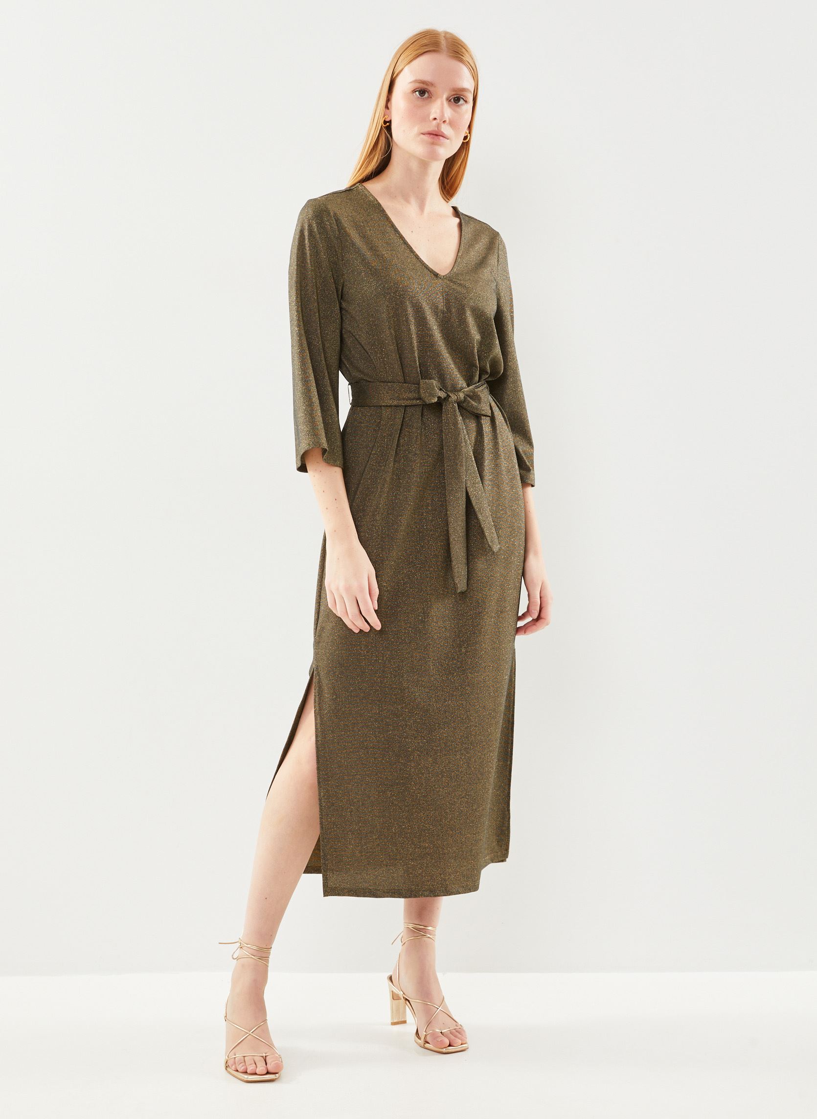 Vêtements Vero Moda Vmcrystal 34 Vneck Ankle Dress Wvn Btq pour Accessoires - vue 2