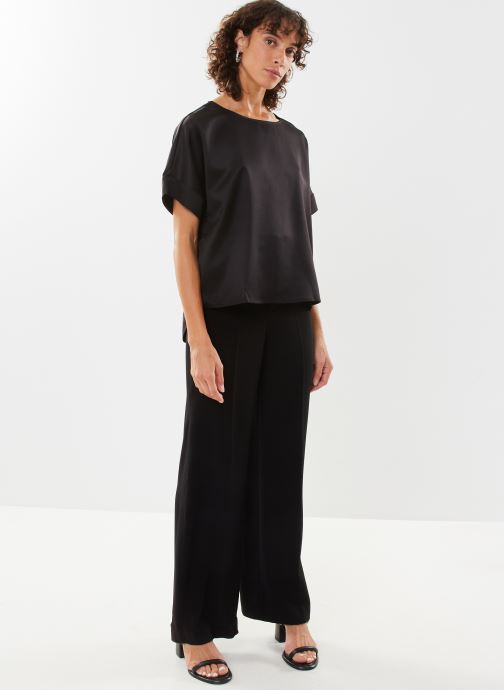 Vero Moda VMDORA L/S FRILL PLEAT TOP WVN EXP - Camicetta - black/nero Vero Moda VMDORA L/S FRILL PLEAT TOP WVN EXP - Camicetta - black/nero