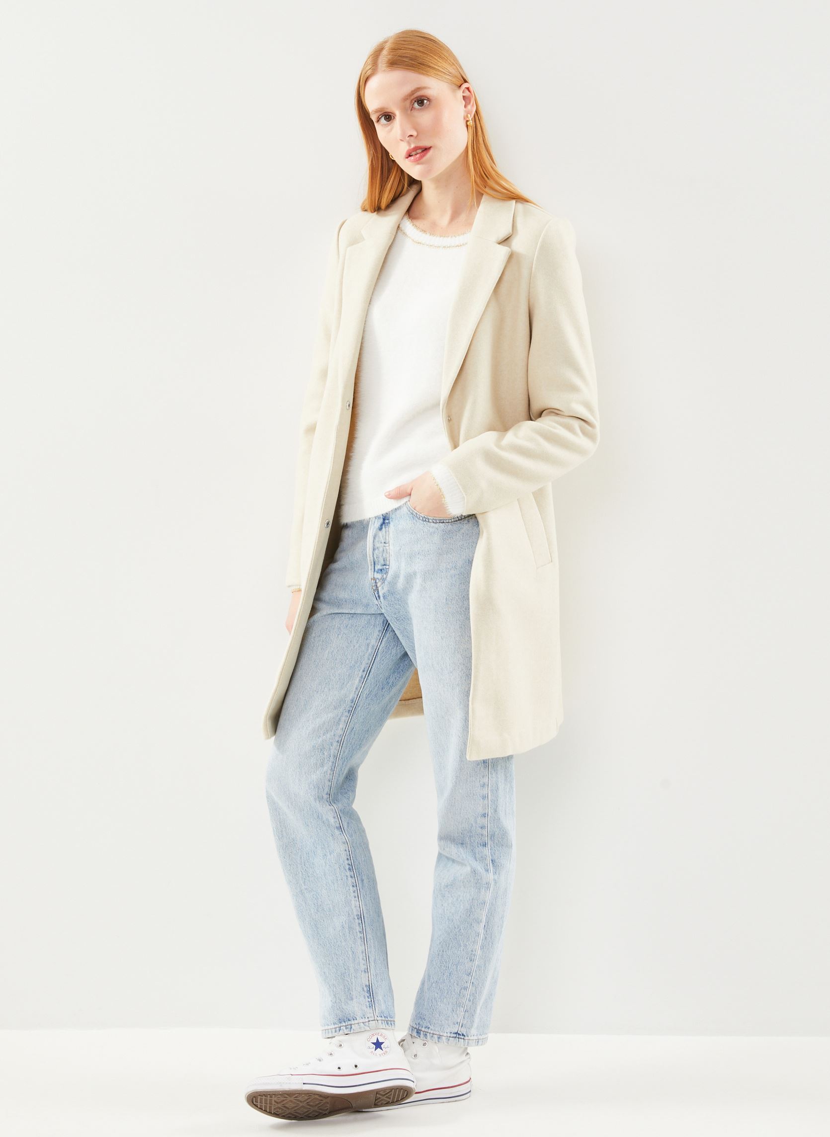 Mantels Vmpop Coat dames beige Vero Moda Mantels Vmpop Coat dames beige Oatmeal