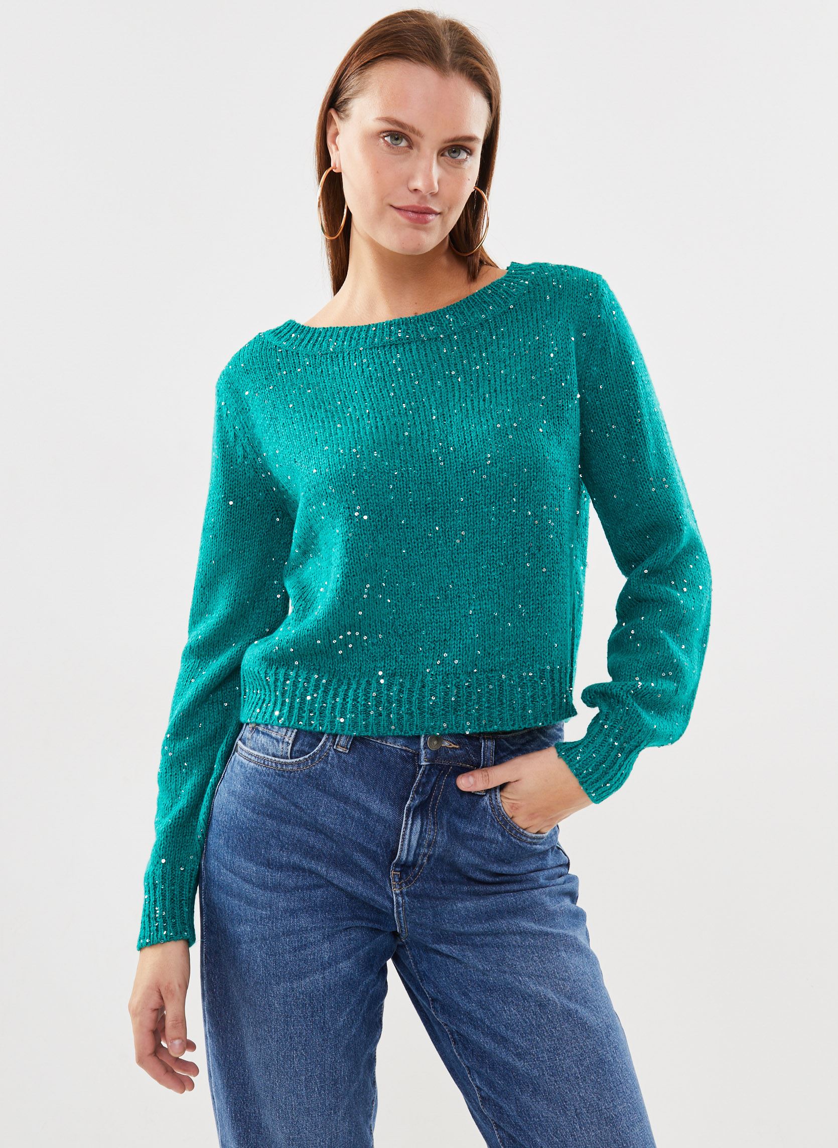 Vêtements Vero Moda Vmleilani New Ls Boatneck Pullover pour Accessoires