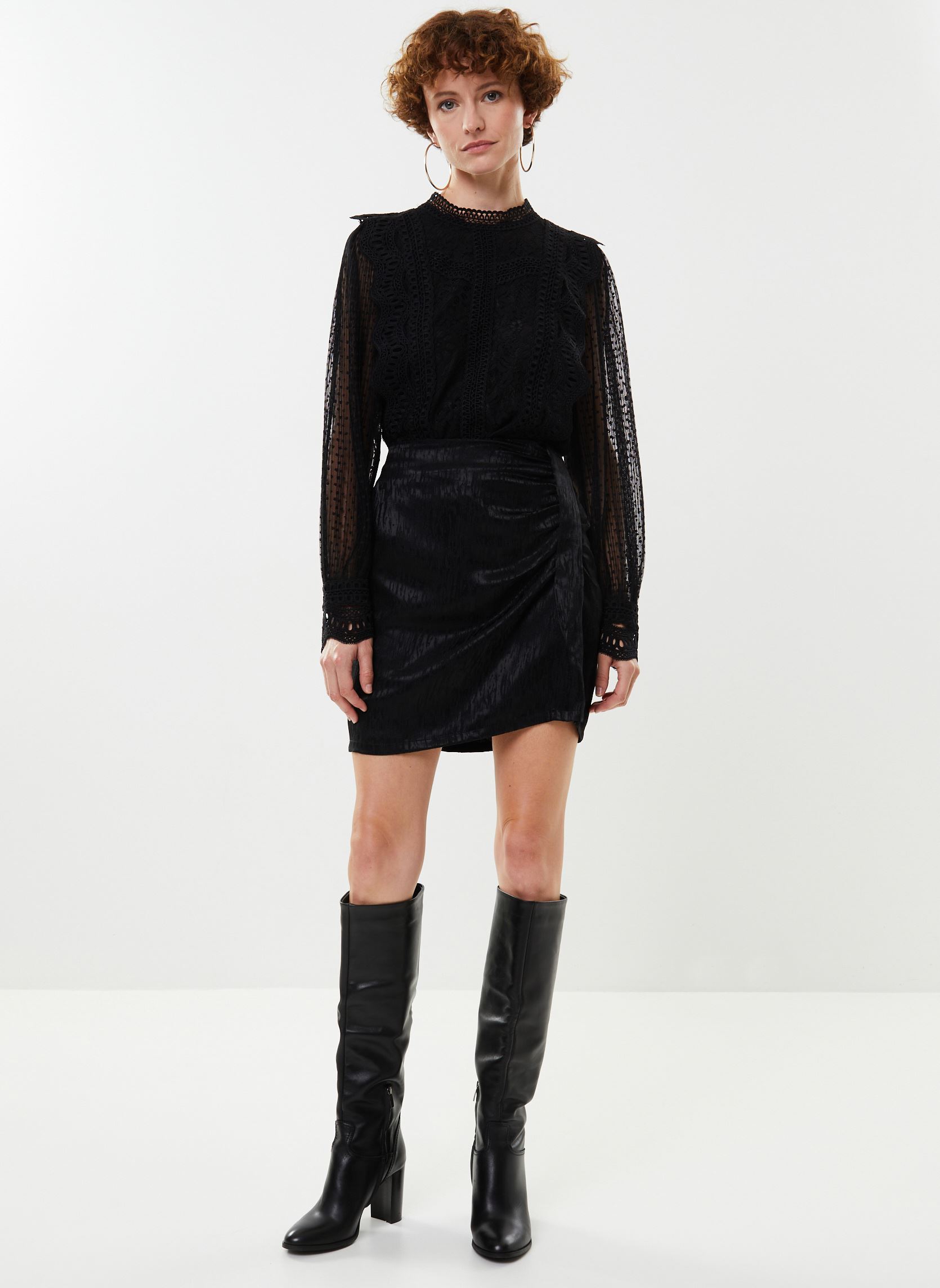 Korte rokken Vmsina Hw Short Skirt Wvn Ga Pa dames zwart Vero Moda Korte rokken Vmsina Hw Short Skirt Wvn Ga Pa dames zwart Black