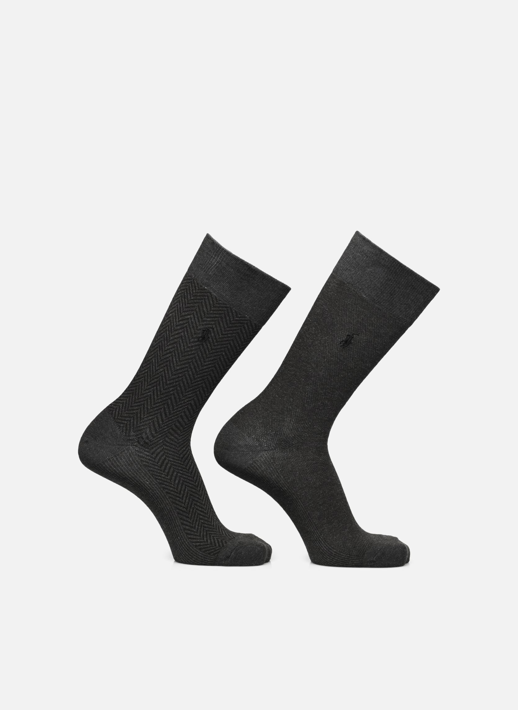 Socken Herringbone-Crew Sock-2 Pack herren grau Polo Ralph Lauren Socken Herringbone-Crew Sock-2 Pack herren grau 2PK CHCL/BLACK HERRINGBONE