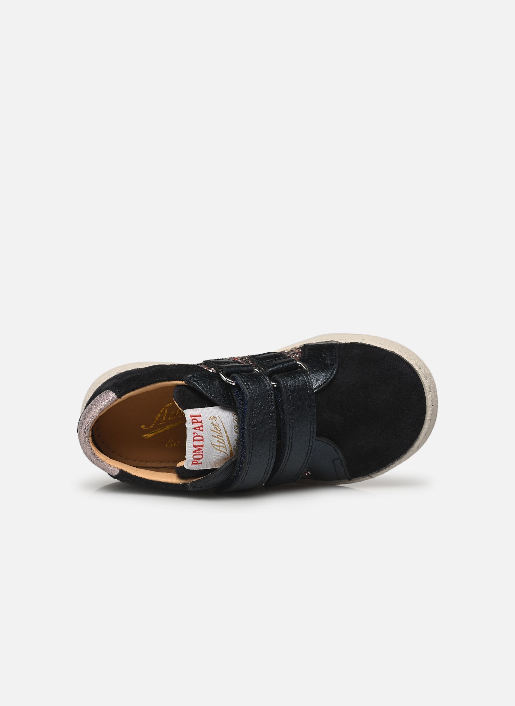 Zapatillas MOUSSE EASY TOP niña azul Pom d Api Zapatillas MOUSSE EASY TOP niña azul NAVY-MULTI PINK